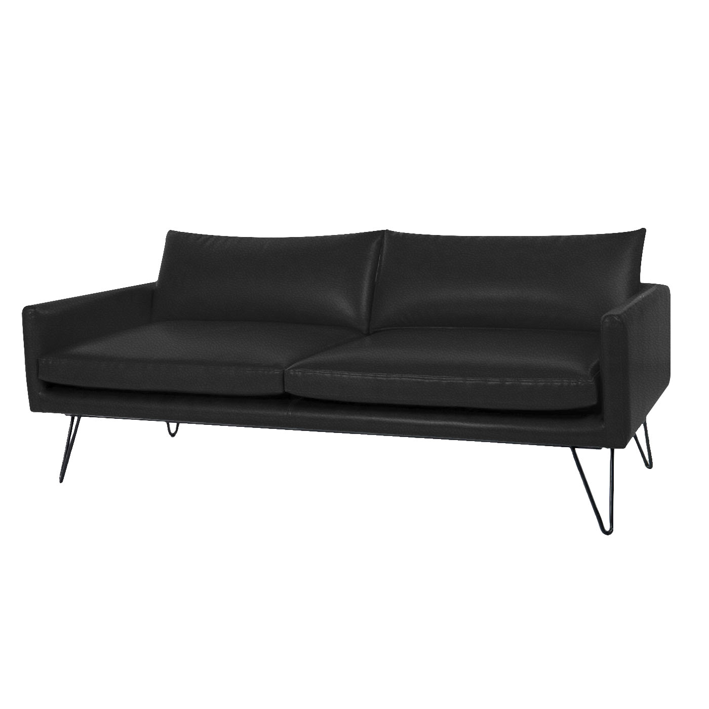 Noblitt Faux Leather Double Sofa