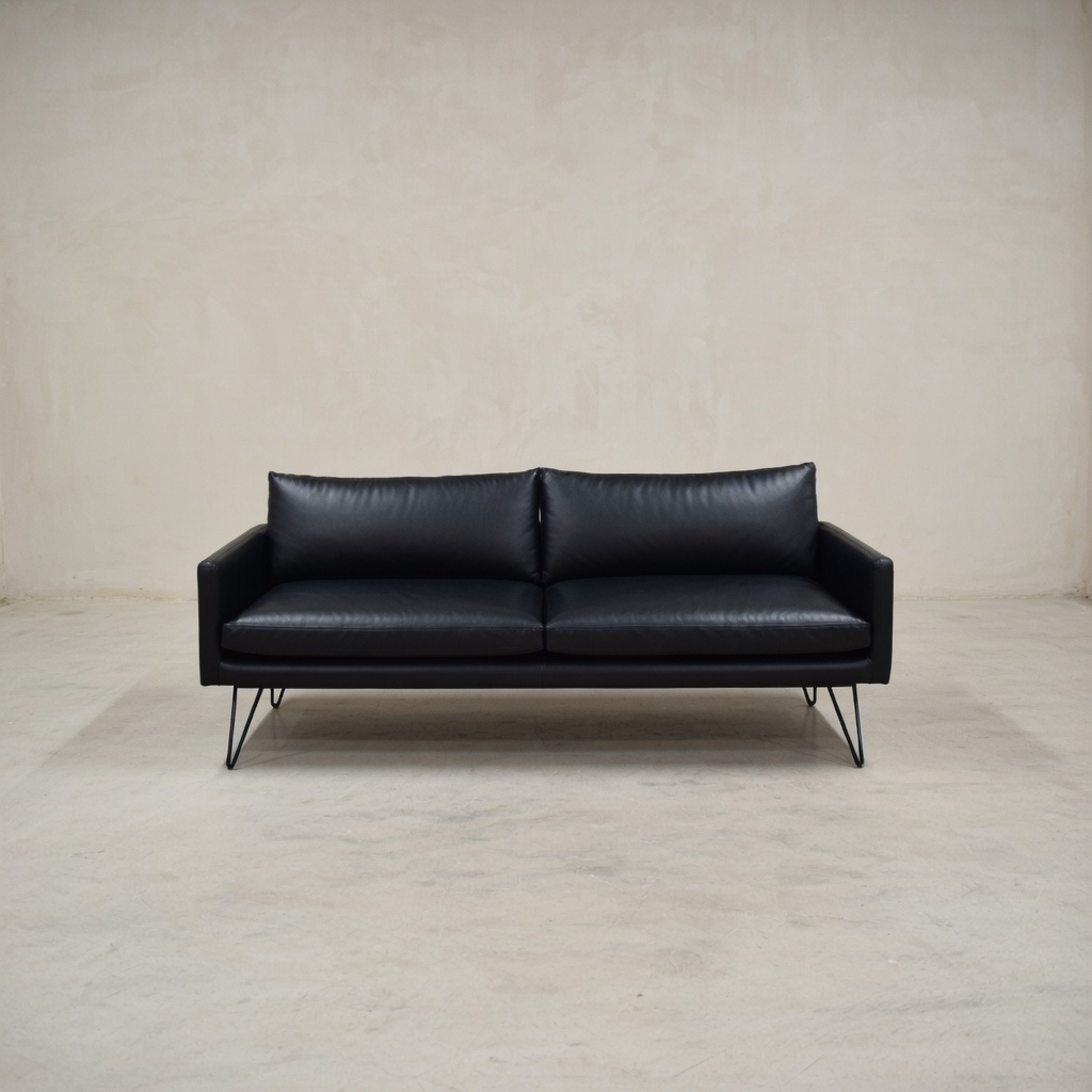 Noblitt Faux Leather Double Sofa