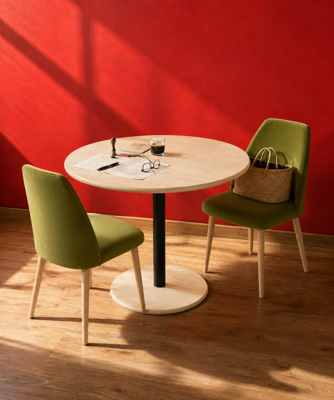 Tertre Single Stand Four Seater Dining Table