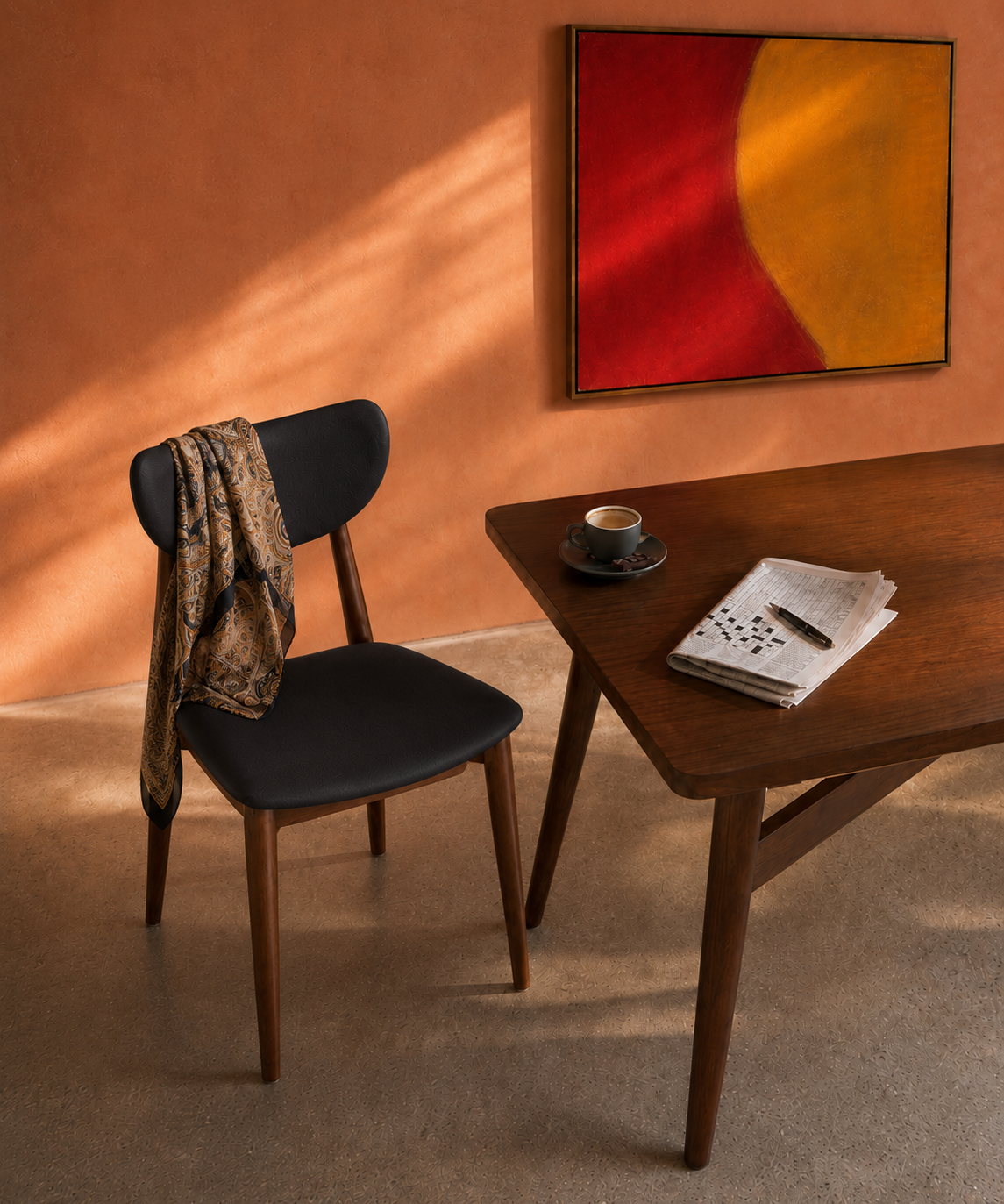 Williamsburg Faux Leather Dark Dining Chair