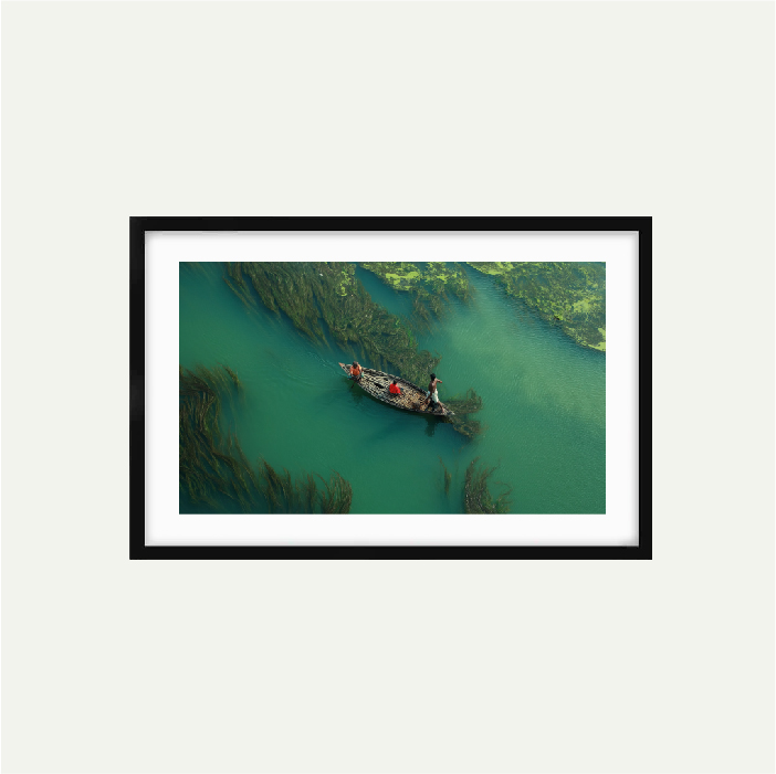 Fishermen in Teal Waters Set of Two