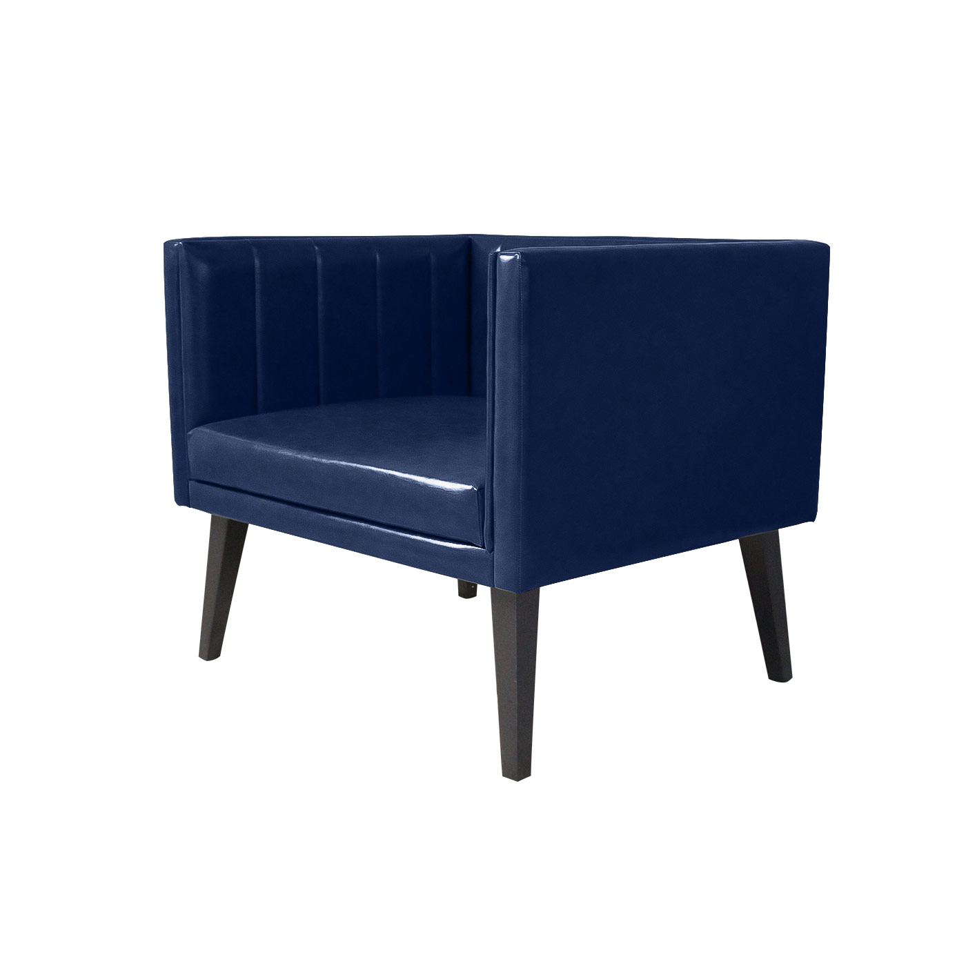 Melrose Faux Leather Ebony Single Sofa