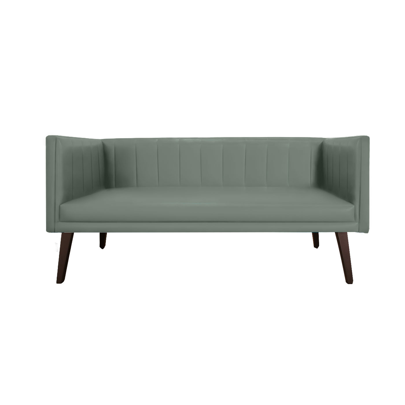 Melrose Faux Leather Dark Double Sofa