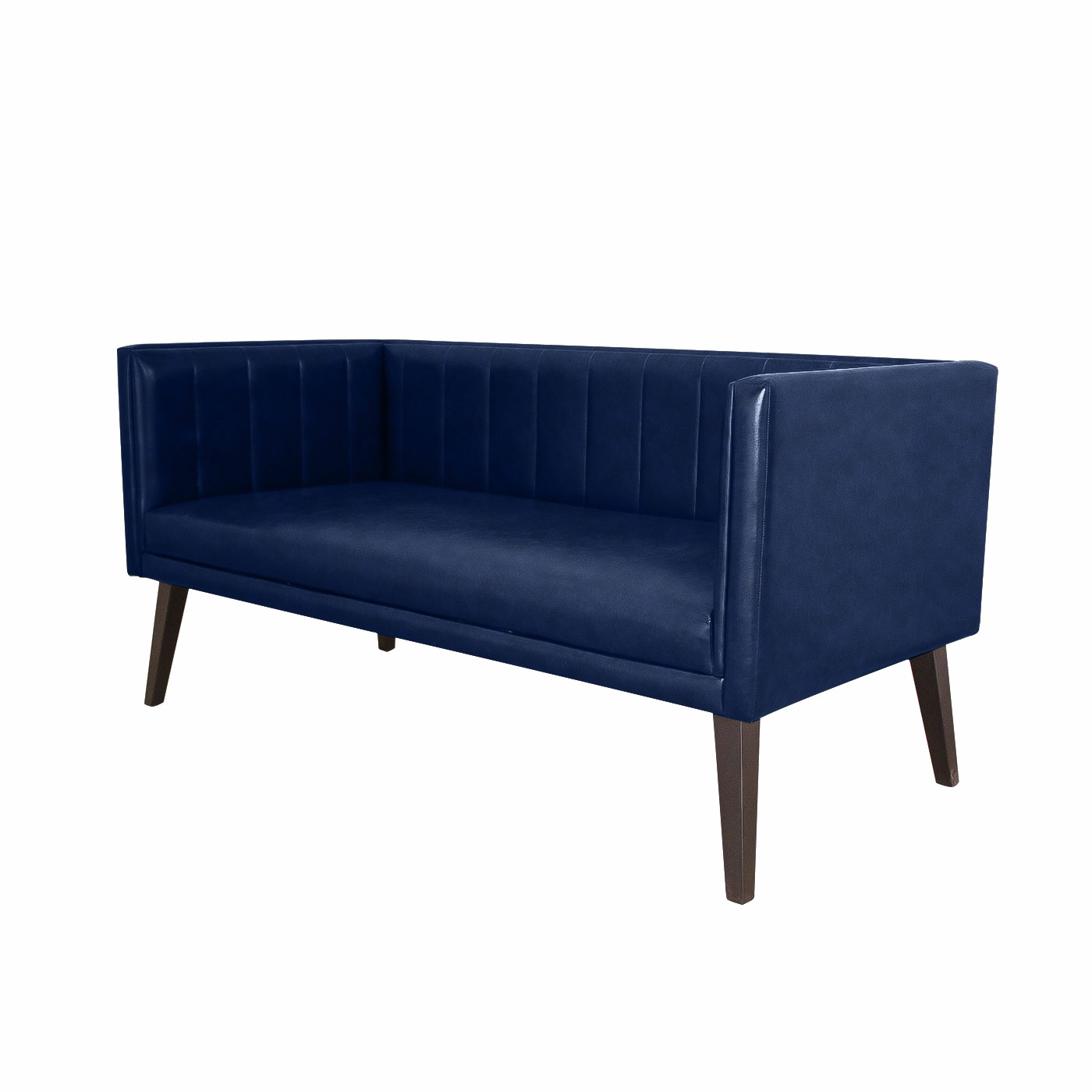 Melrose Faux Leather Dark Double Sofa