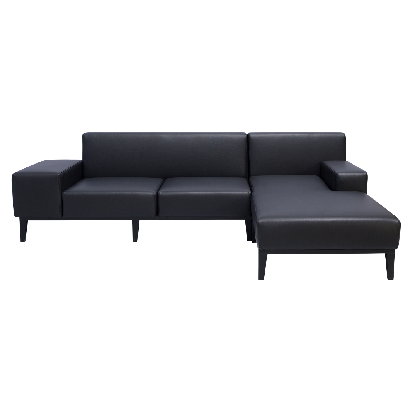 Soho Faux Leather Ebony Sofa