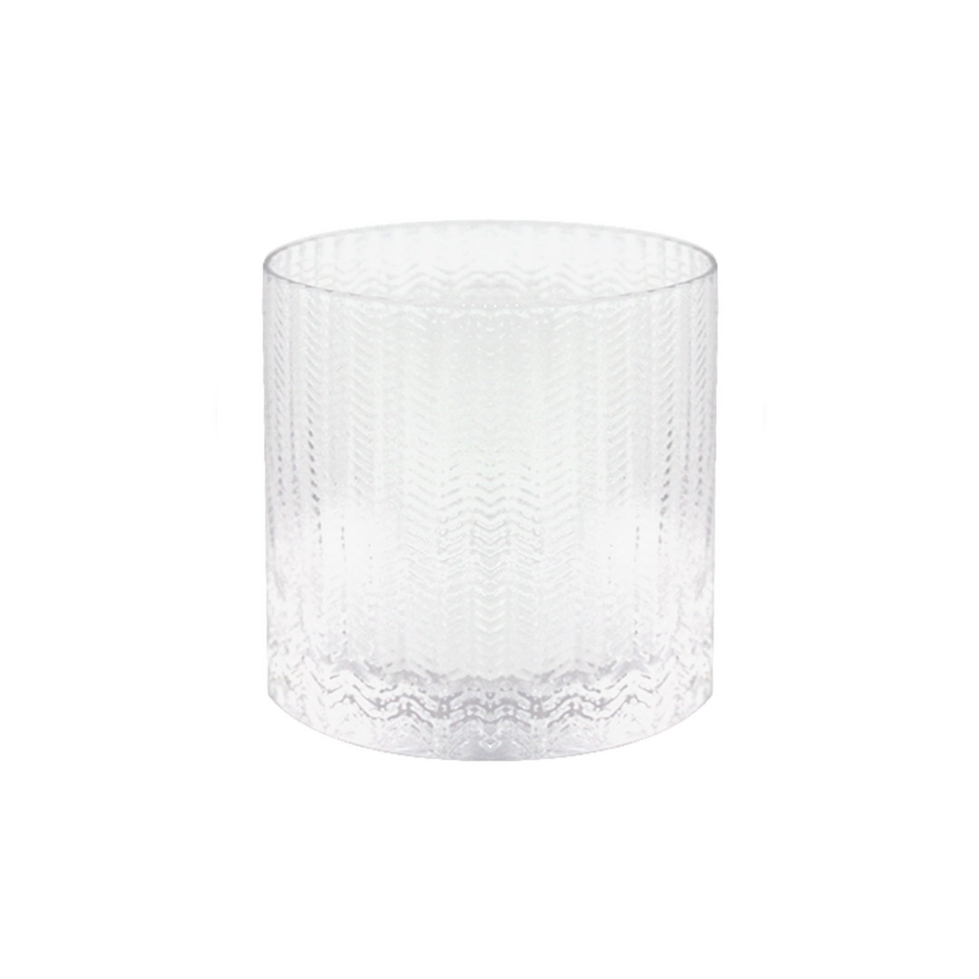 Chevron Etch Short Glass Set
