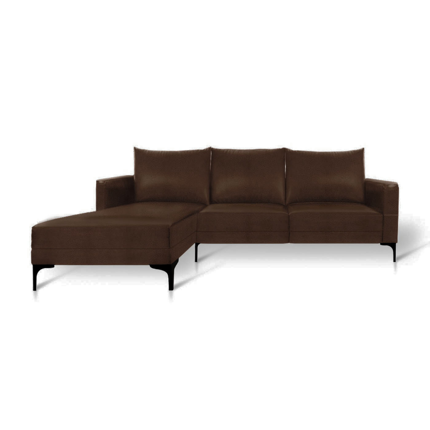 Smithfield Faux Leather Sofa & Chaise (Right)