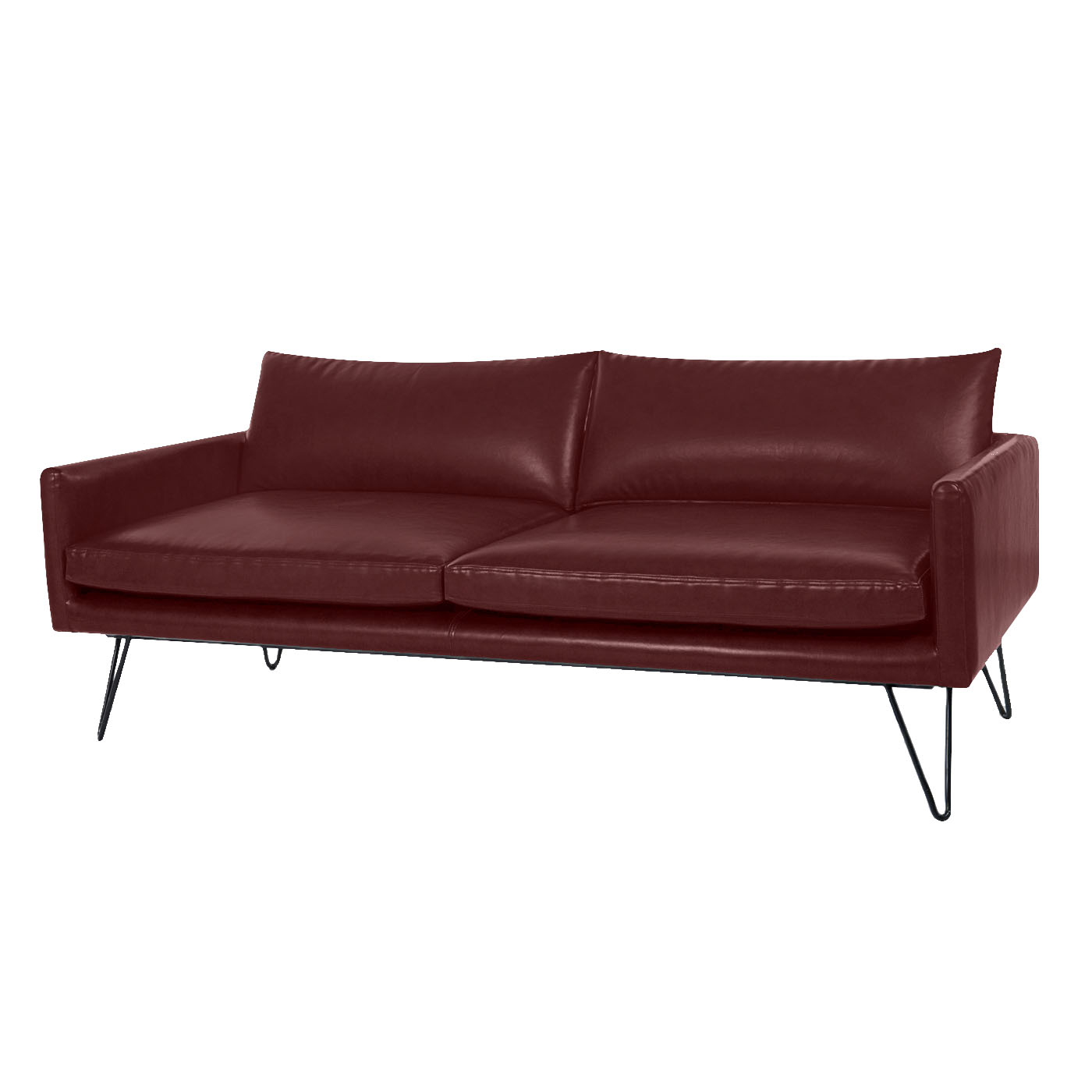 Noblitt Faux Leather Double Sofa