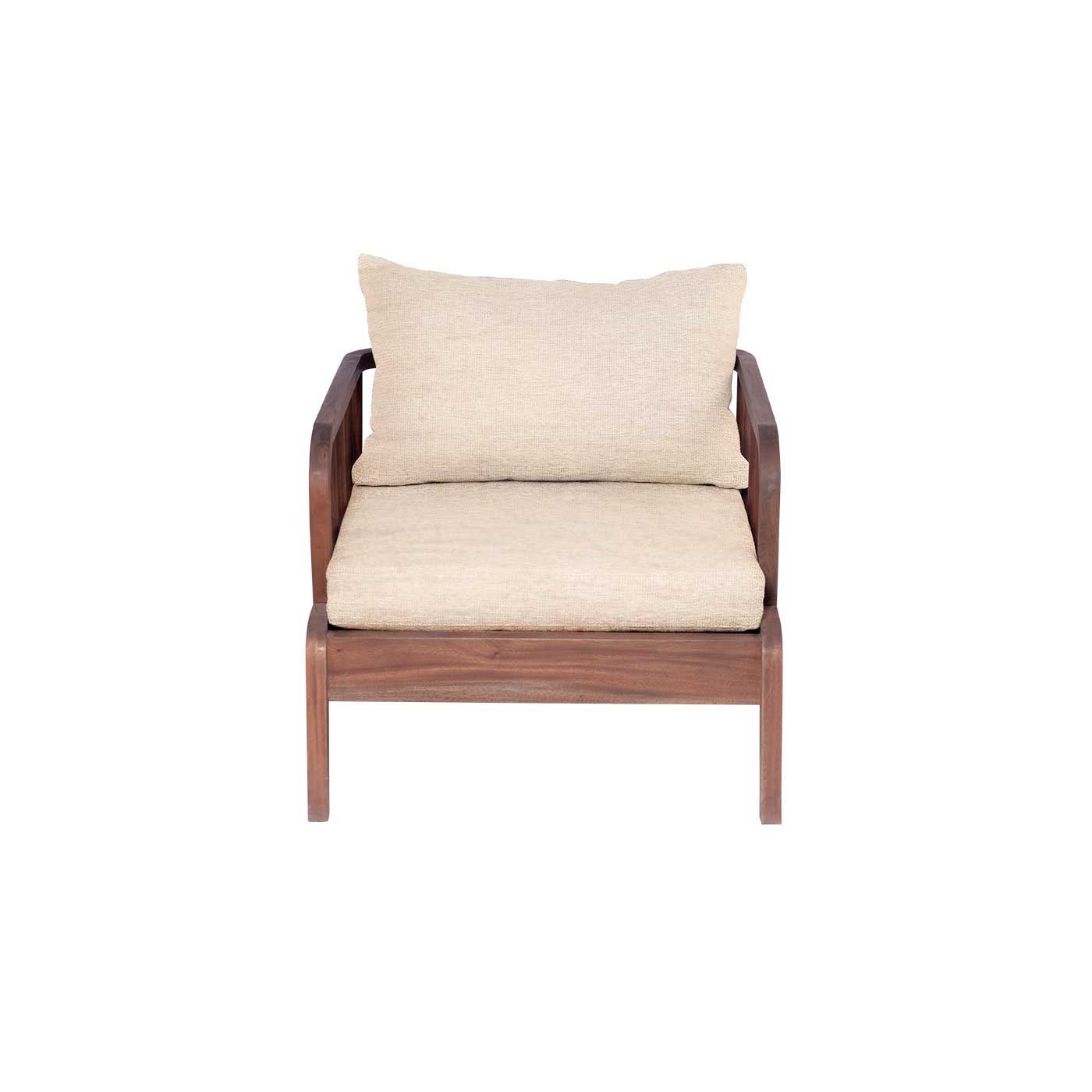 Monza Waterproof  Dark Single Sofa