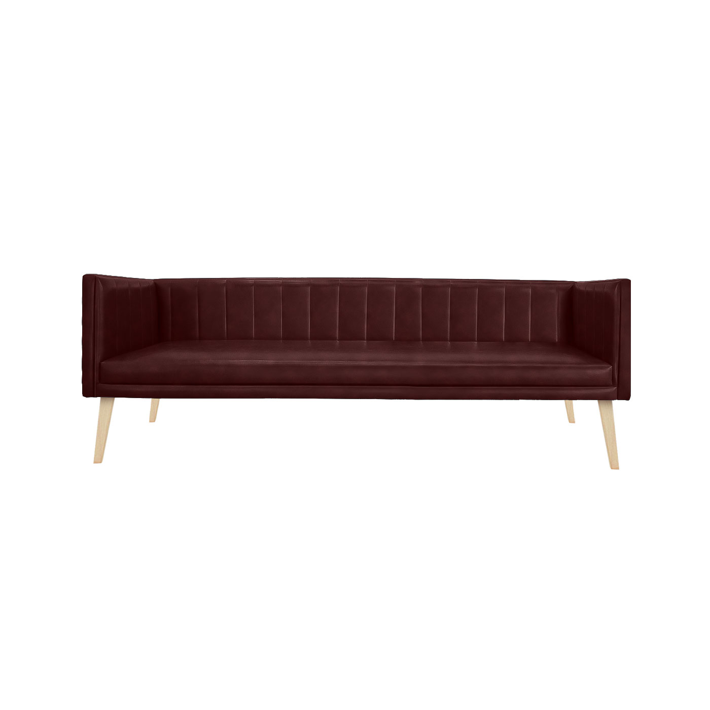 Melrose Faux Leather Light Three Seater Sofa