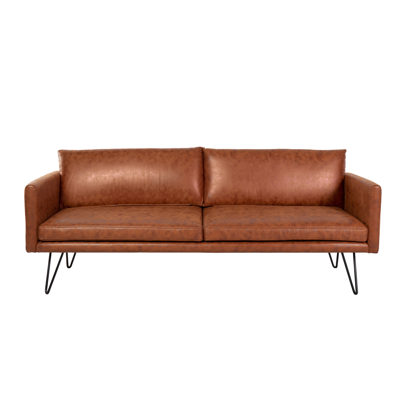 Noblitt Faux Leather Double Sofa