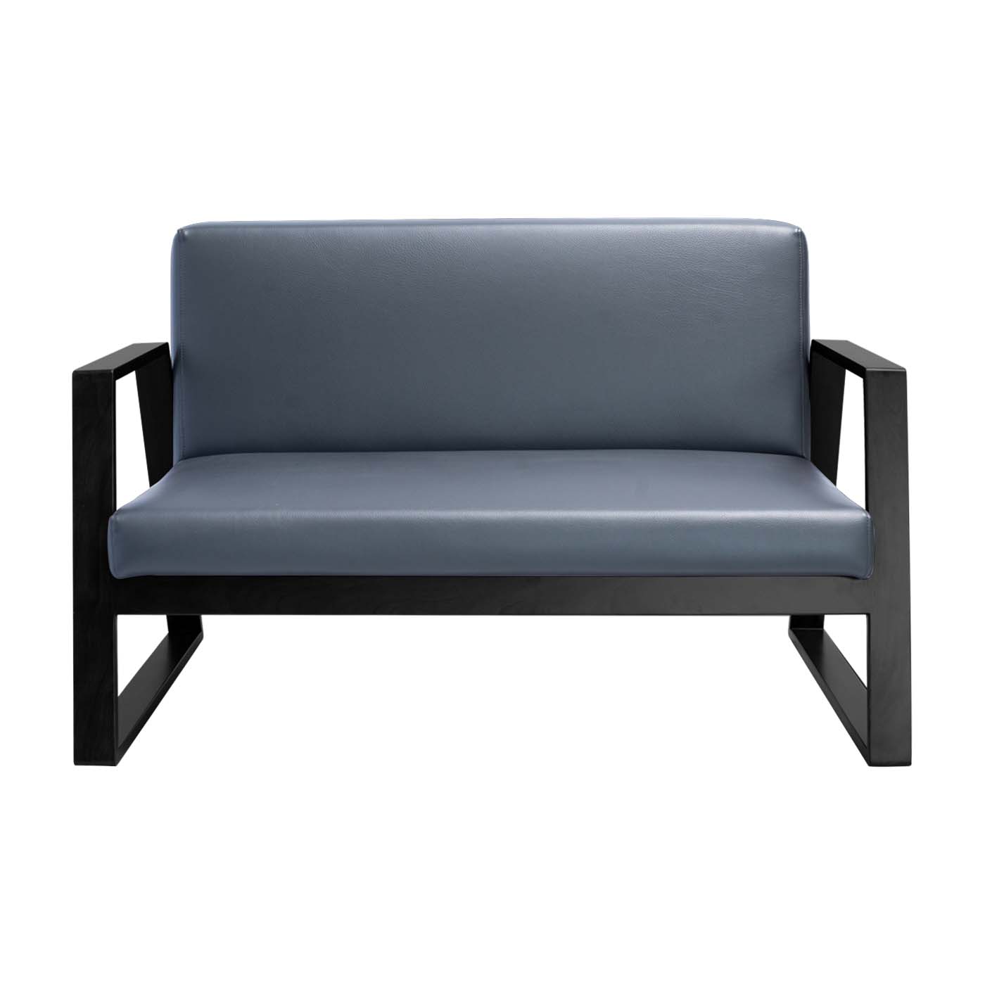 Muko Faux Leather Ebony Double Sofa