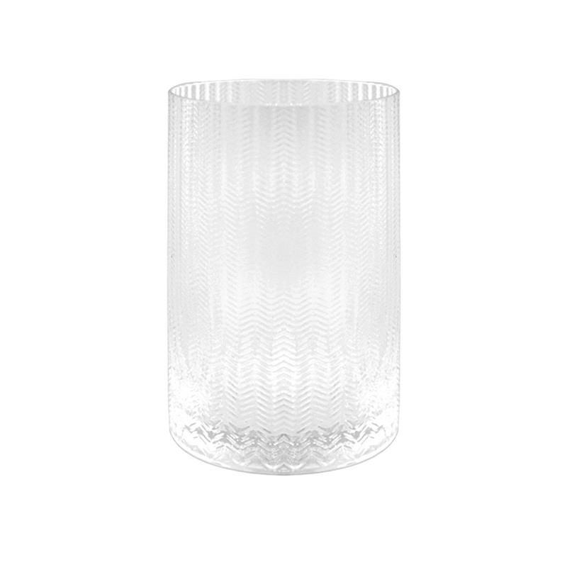 Chevron Etch Tall Glass