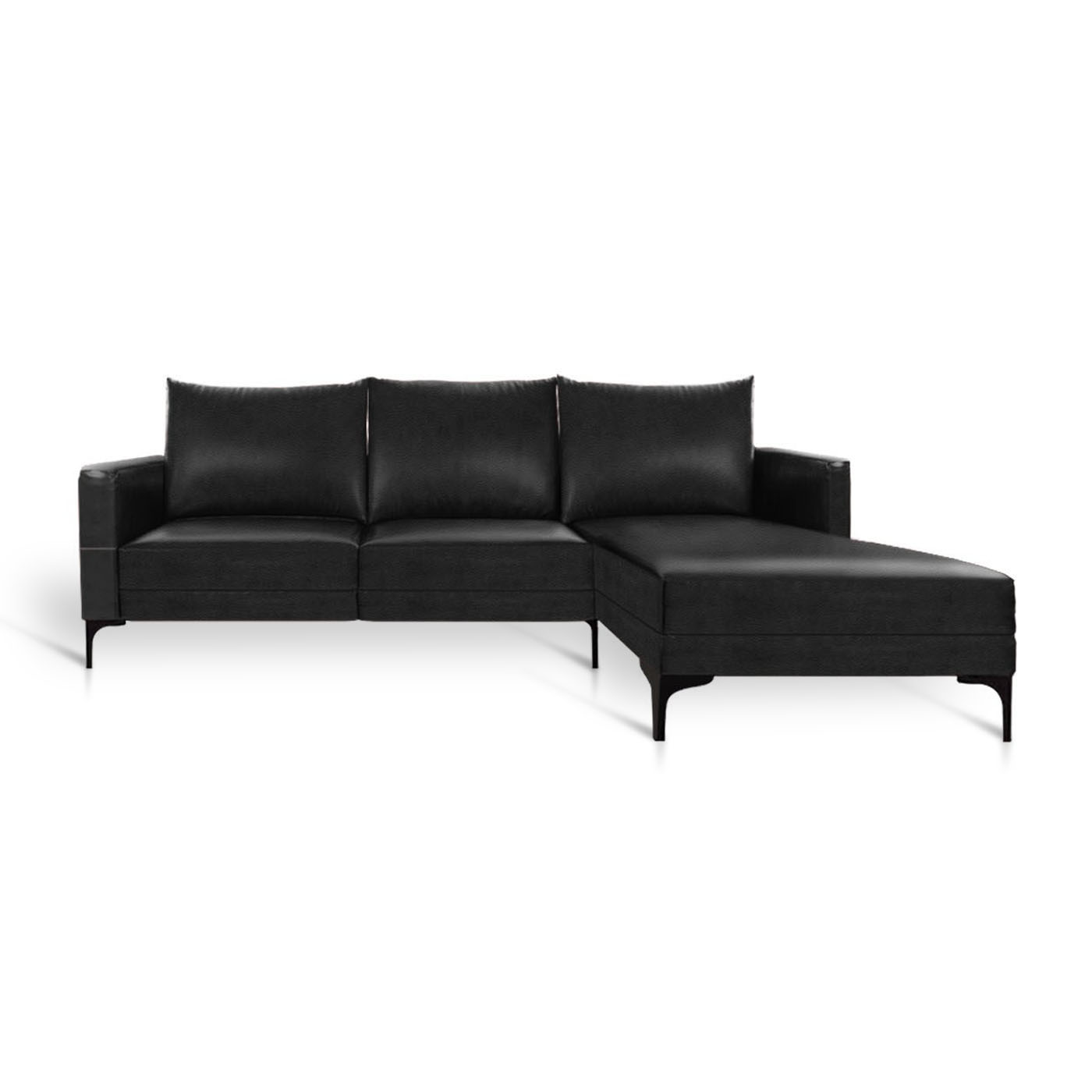 Smithfield Faux Leather Sofa & Chaise (Left)