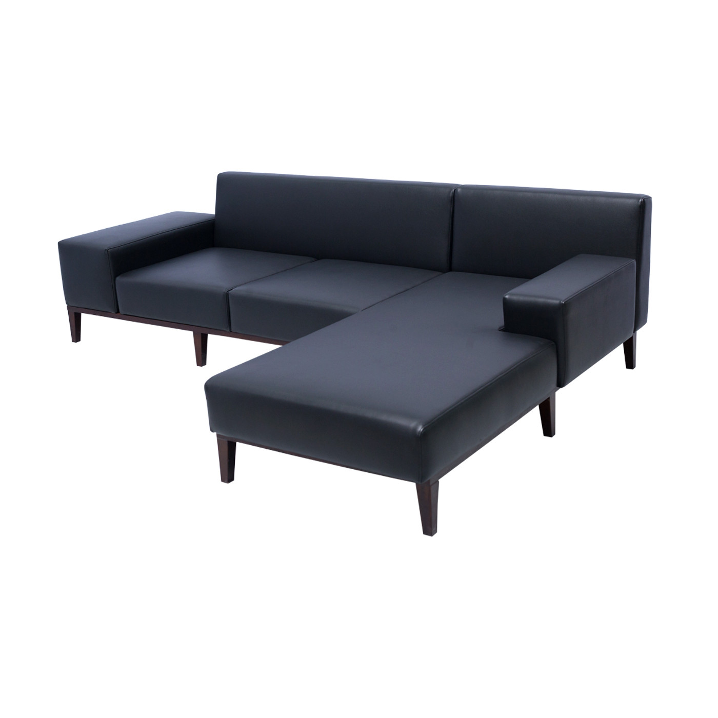 Soho Faux Leather Dark Sofa