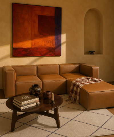 Malmo Faux Leather Sofa & Chaise