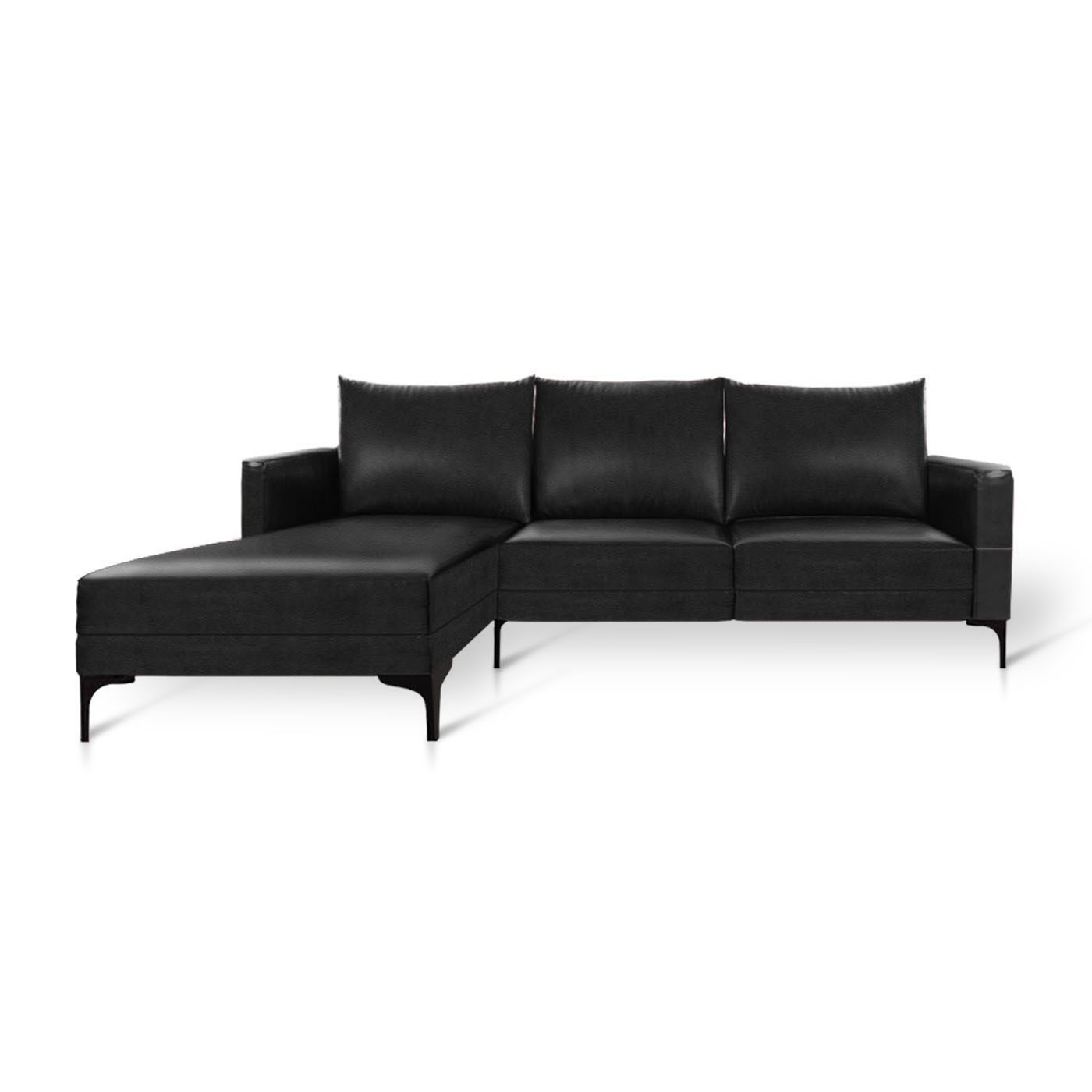 Smithfield Faux Leather Sofa & Chaise (Right)