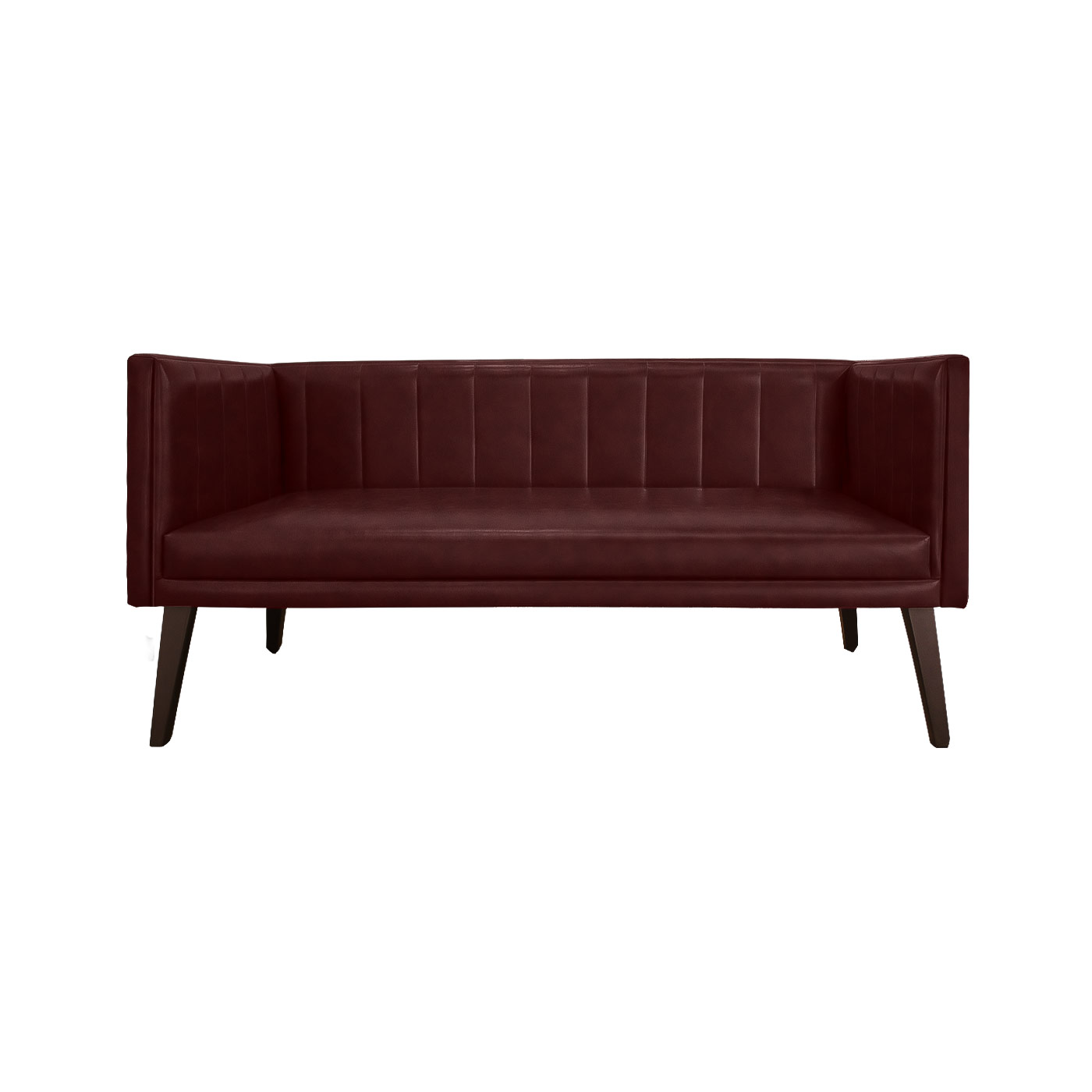 Melrose Faux Leather Dark Double Sofa