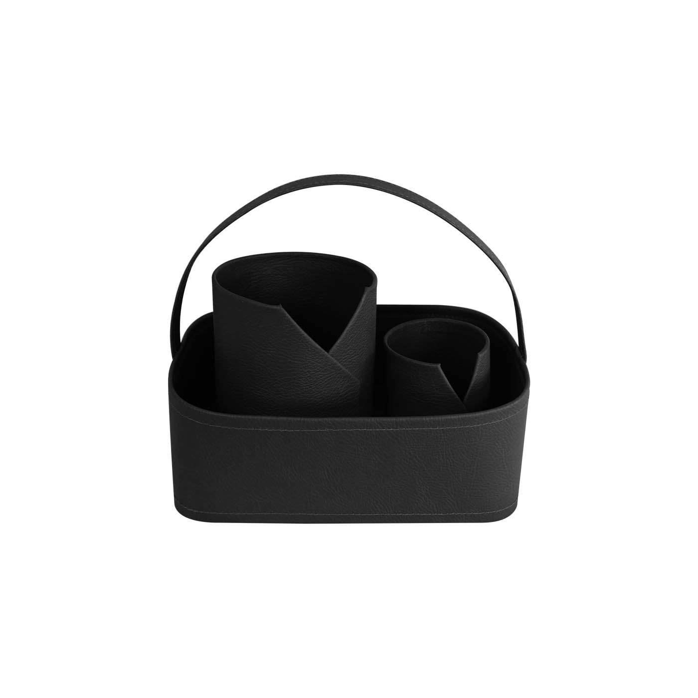 Porte-Stylo Faux Leather Desk Organizer