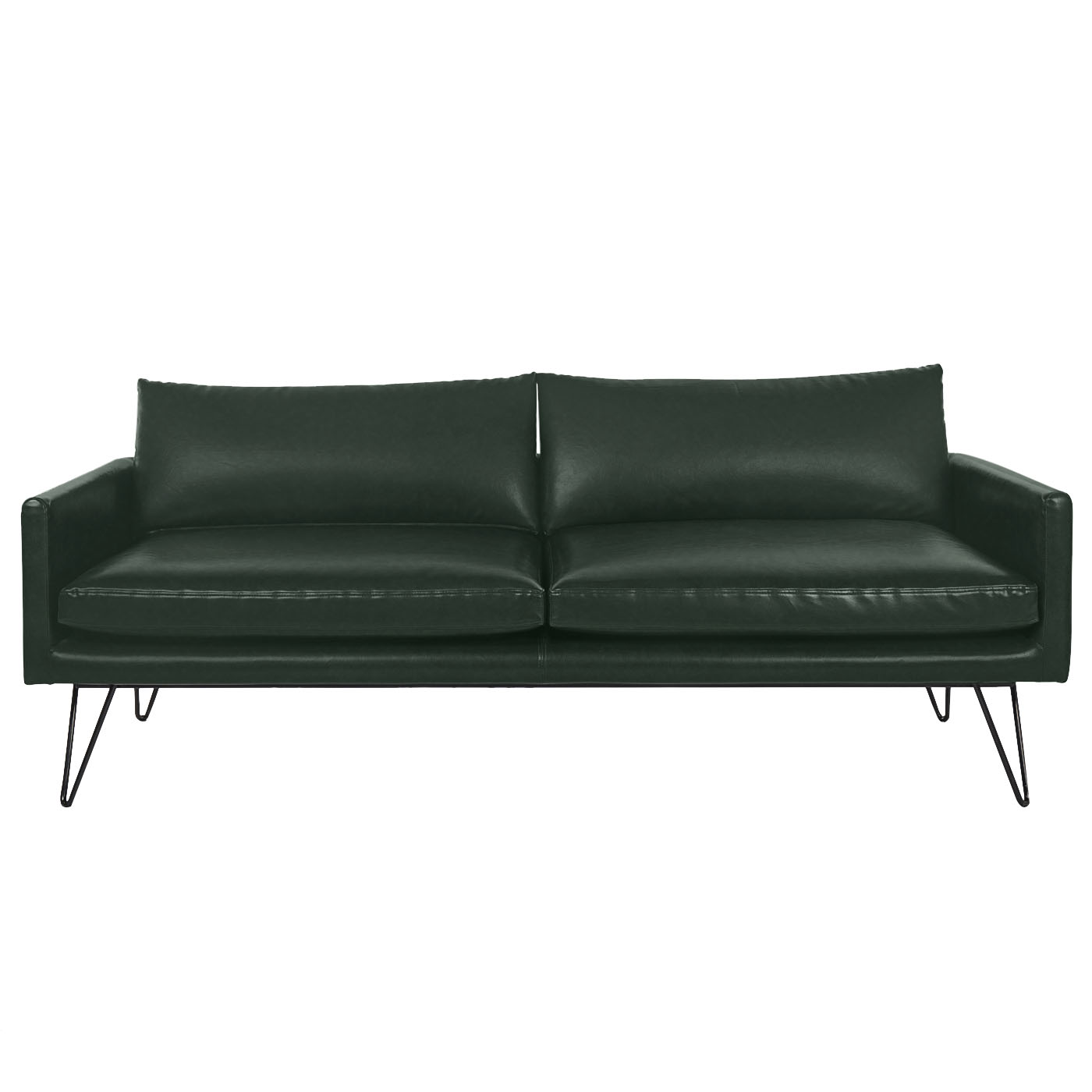 Noblitt Faux Leather Double Sofa