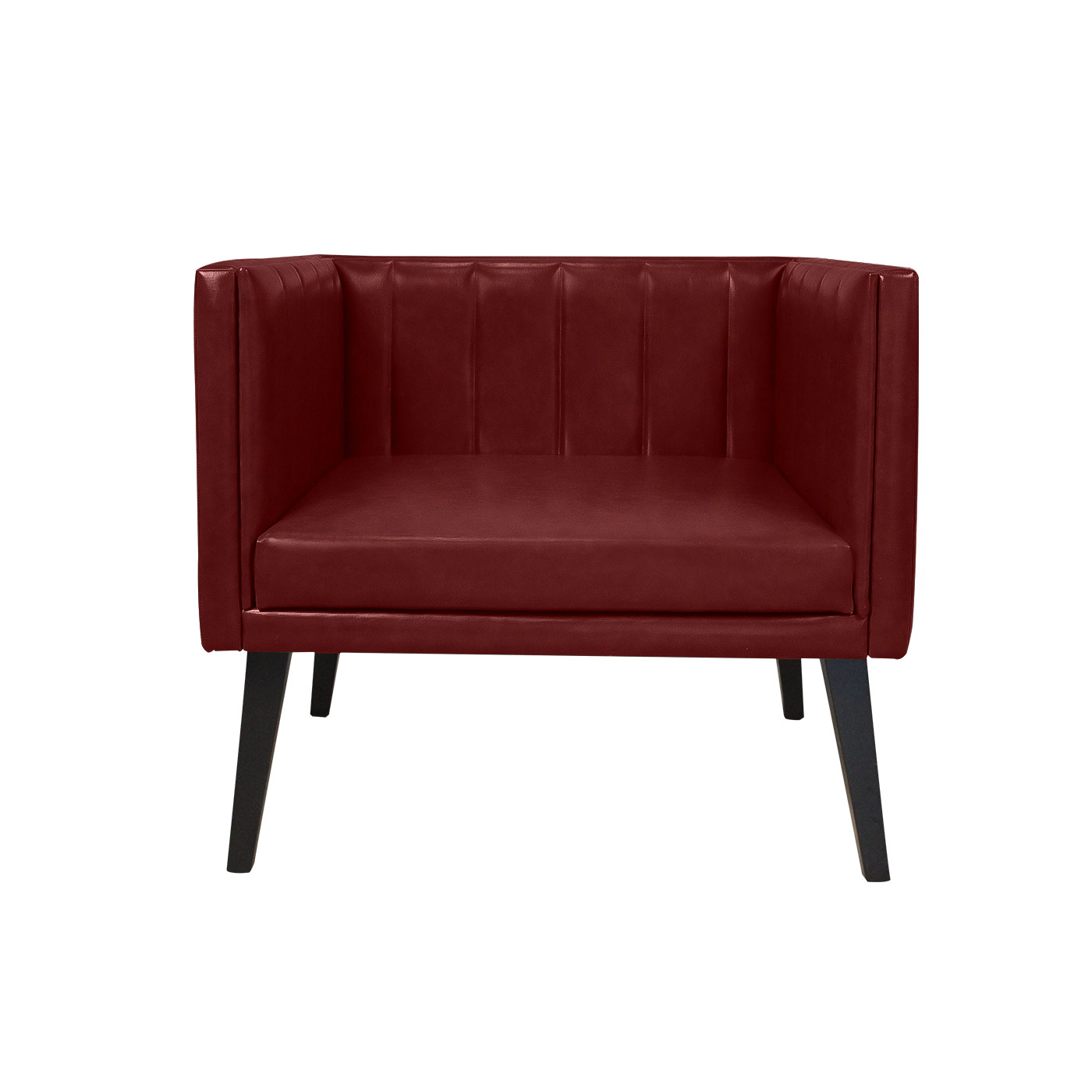 Melrose Faux Leather Ebony Single Sofa