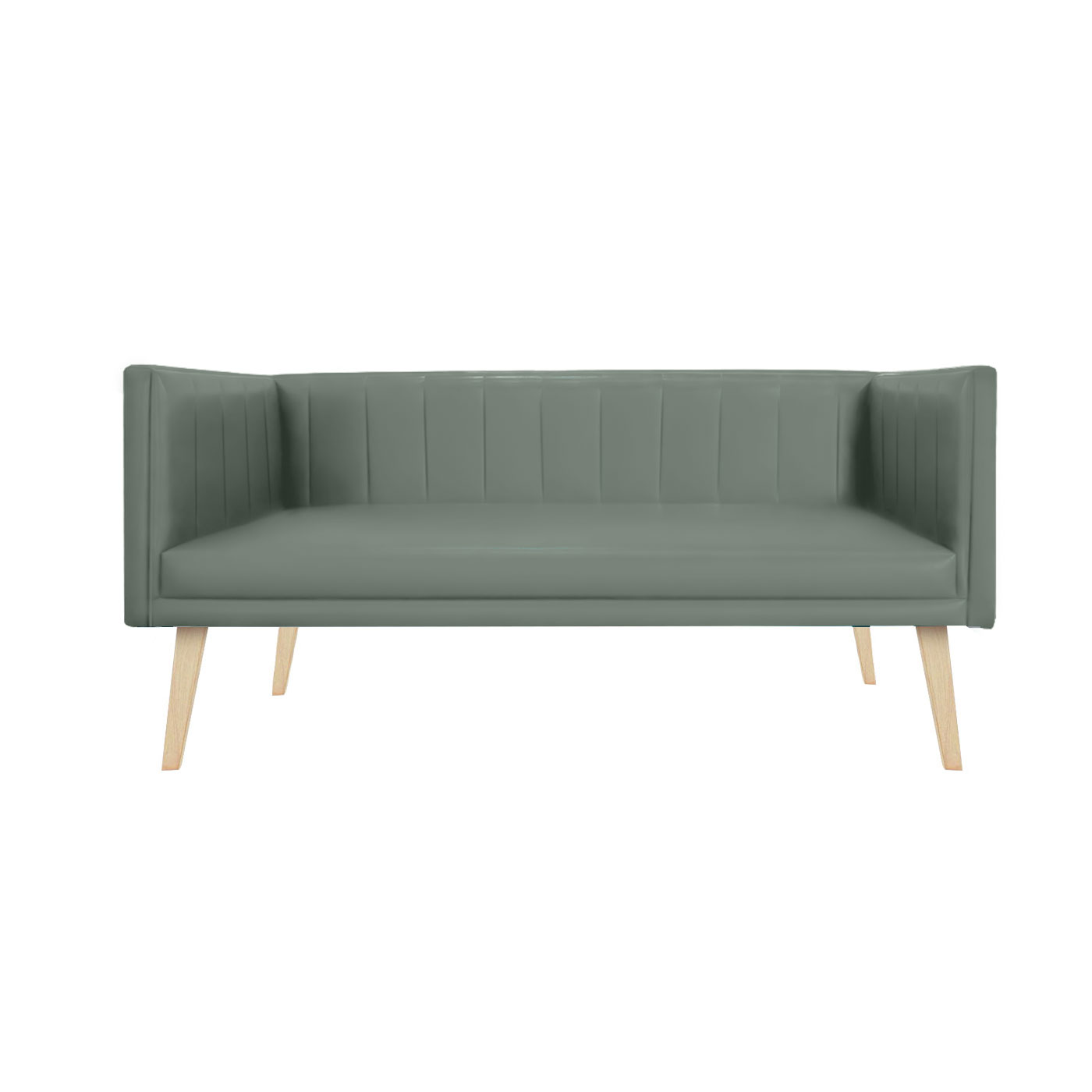 Melrose Faux Leather Light Double Sofa