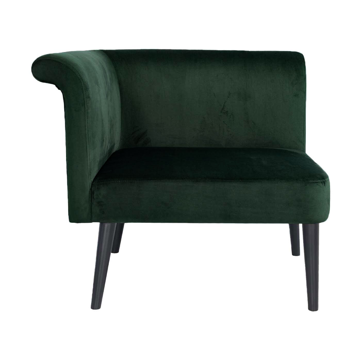 Pompeii  Ebony Left Hand Single Sofa