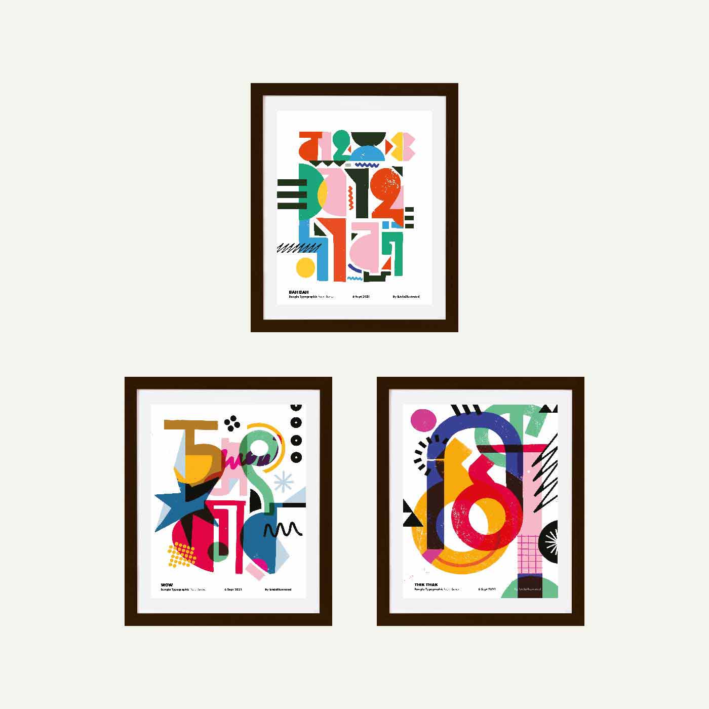 Bangla Typography Poster Series