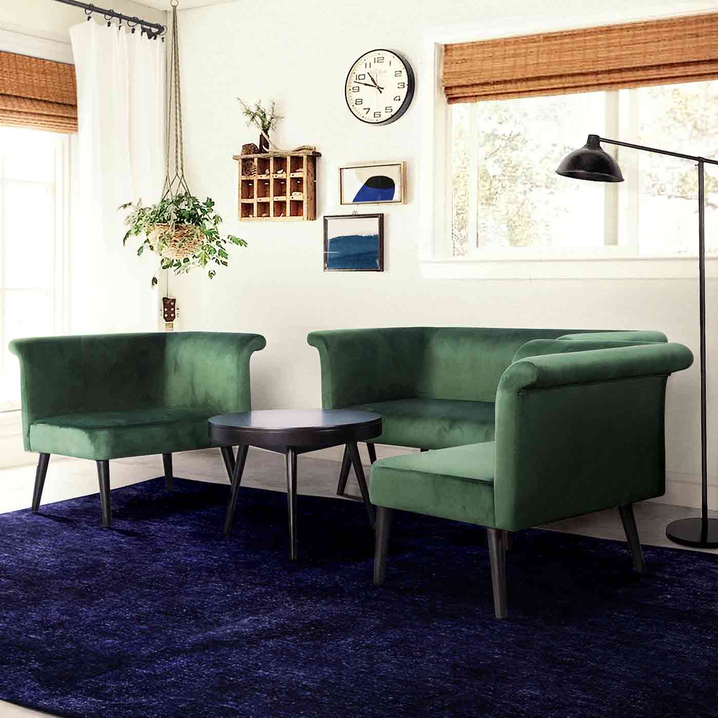 Pompeii  Ebony Double Sofa