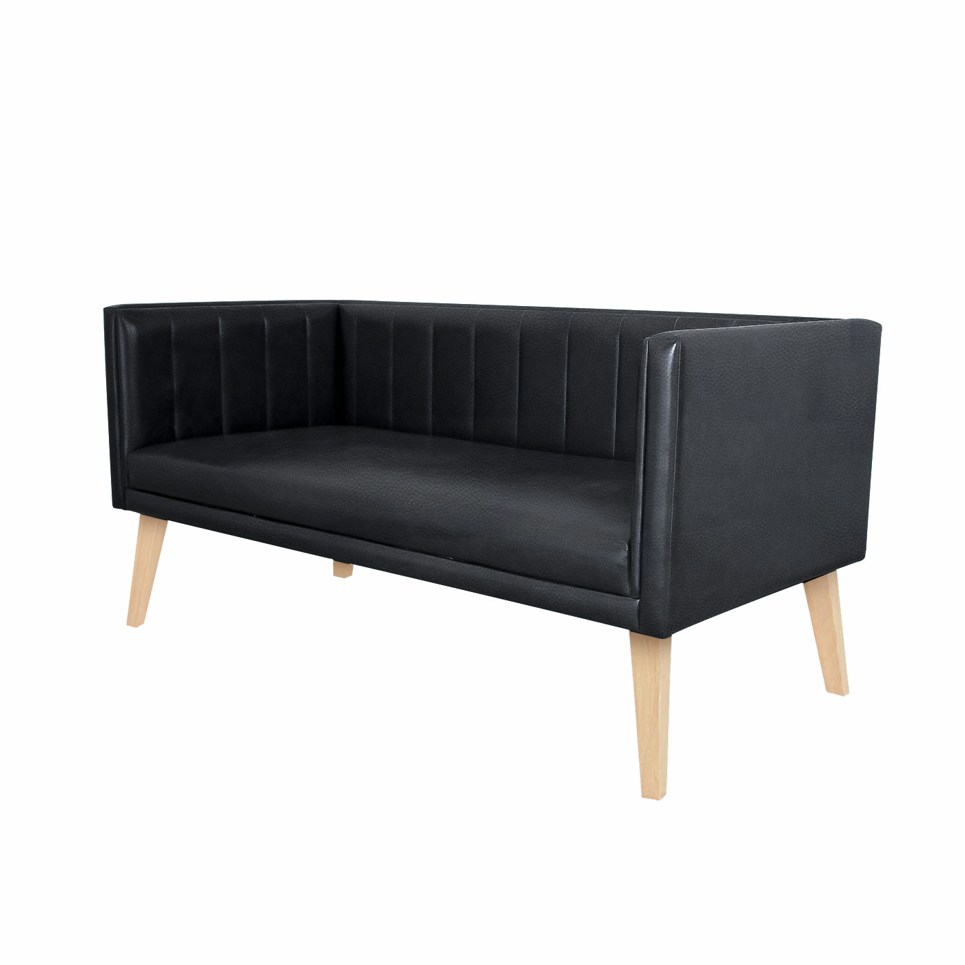 Melrose Faux Leather Light Double Sofa