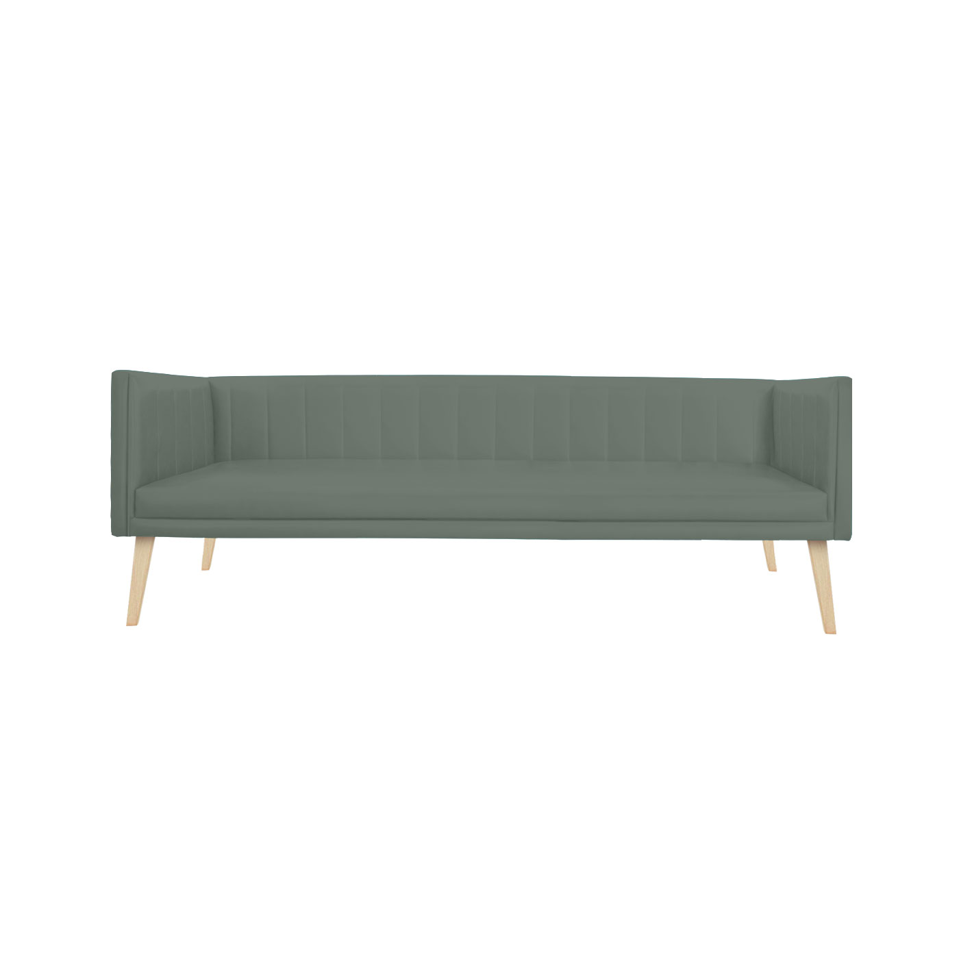 Melrose Faux Leather Light Three Seater Sofa