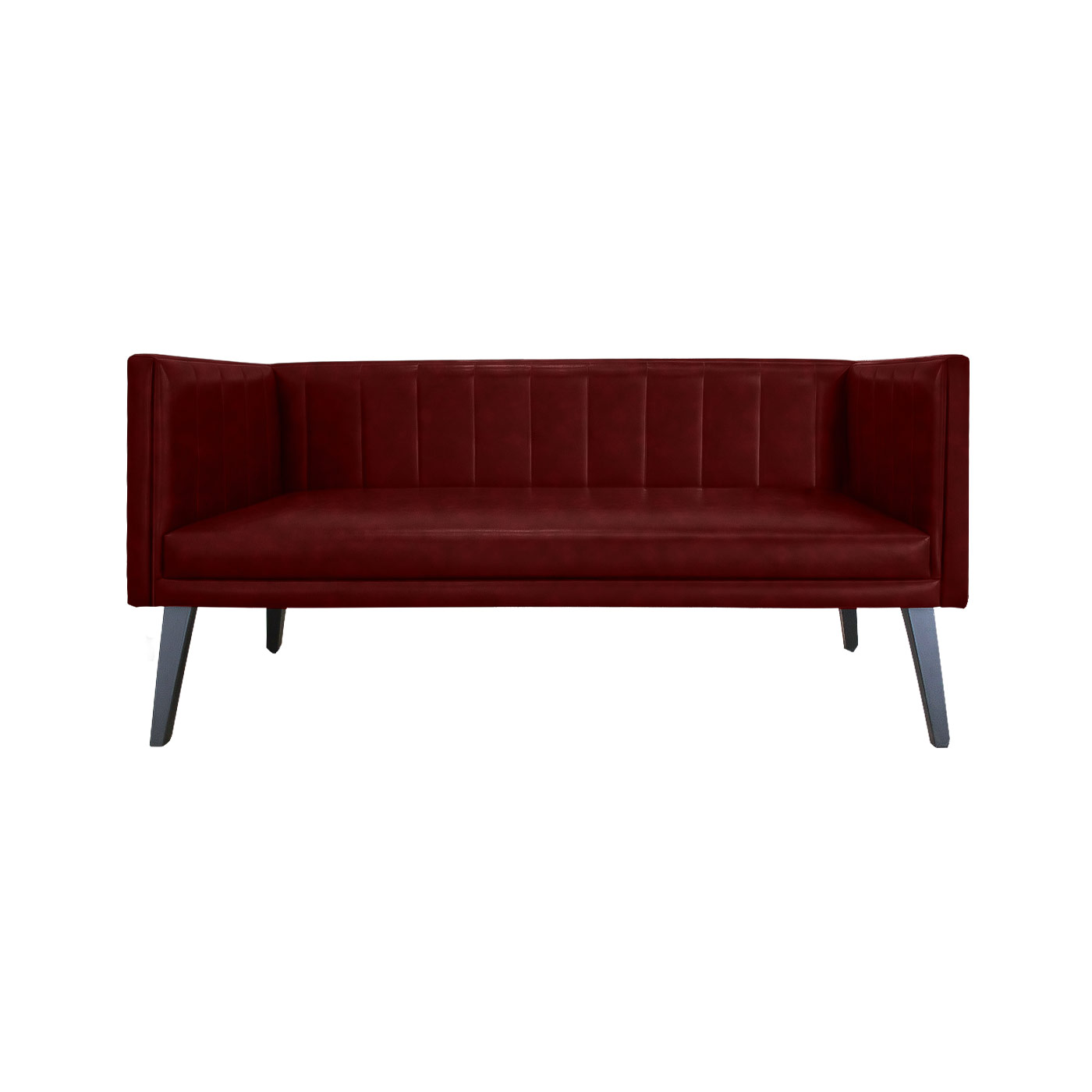 Melrose Faux Leather Ebony Double Sofa
