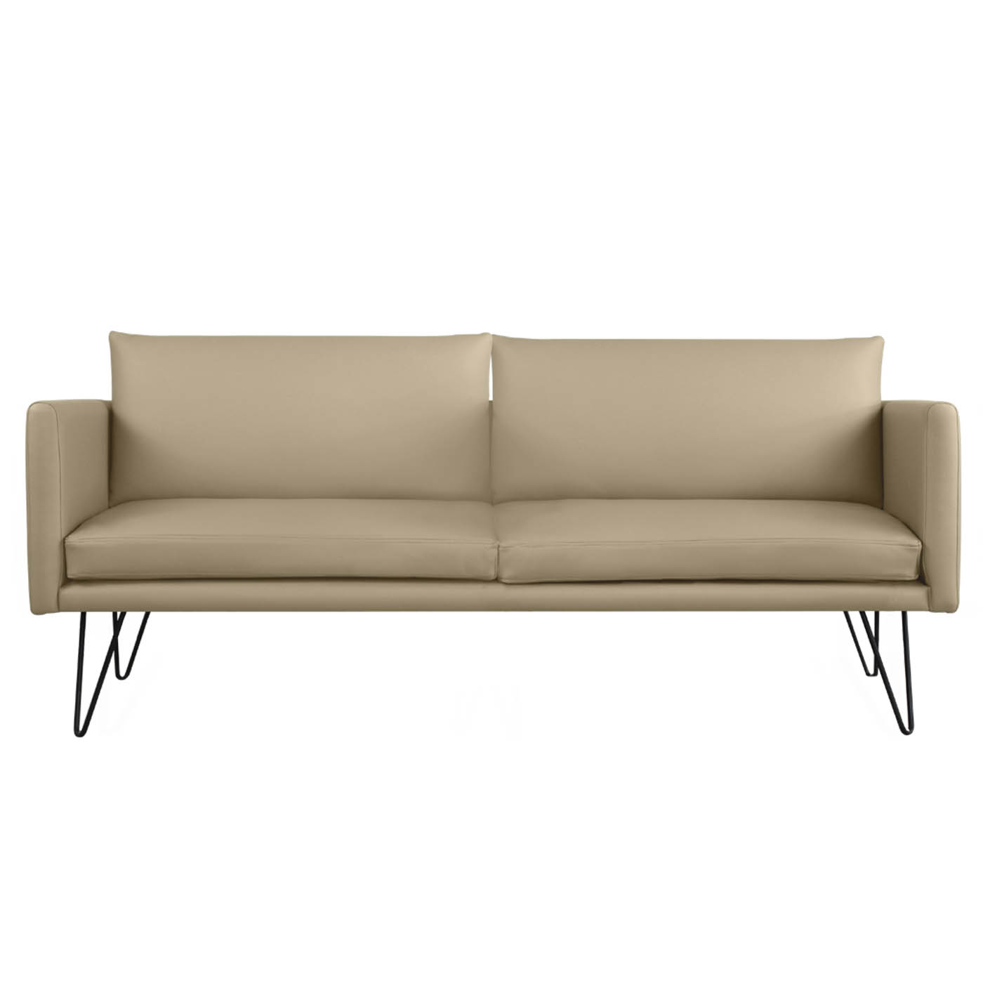 Noblitt Faux Leather Double Sofa