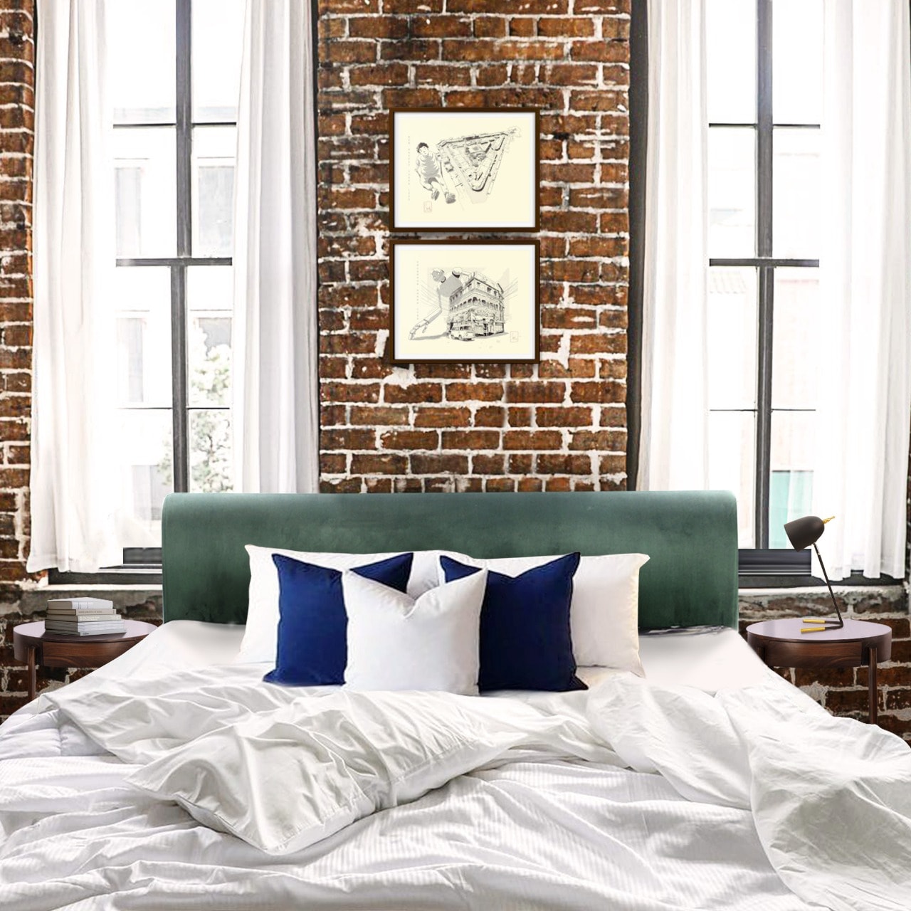 Pompeii  Ebony Queen Bed
