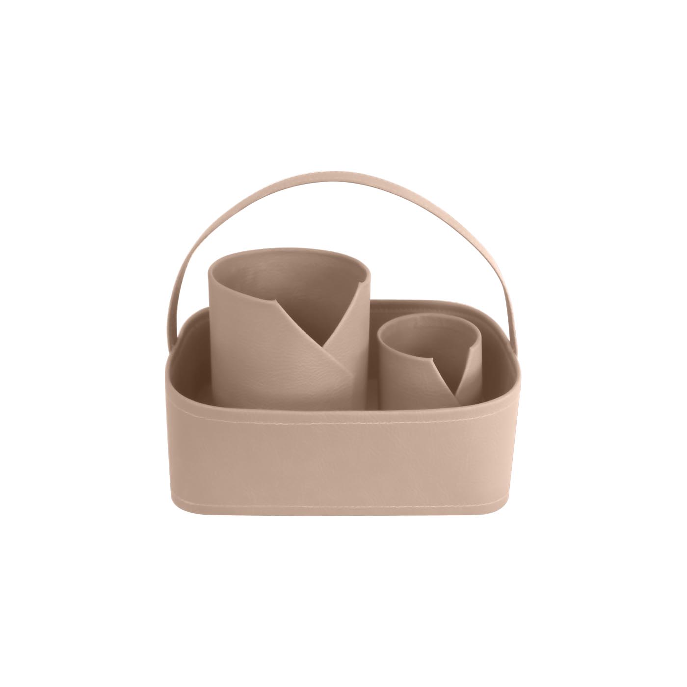 Porte-Stylo Faux Leather Desk Organizer