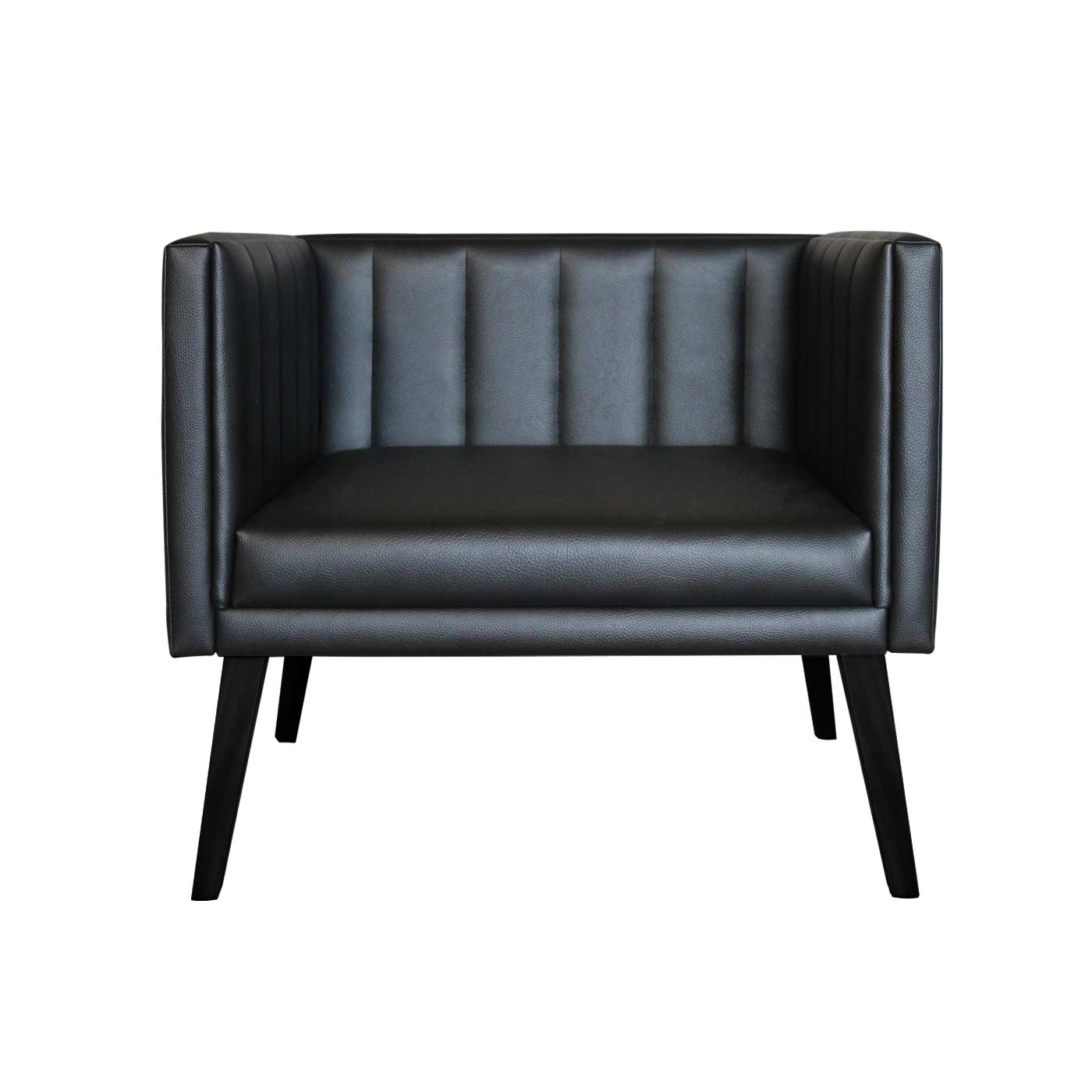 Melrose Faux Leather Ebony Single Sofa