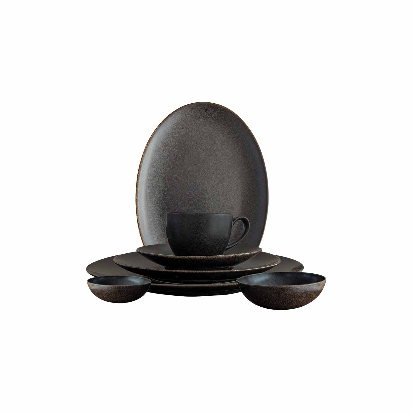 Tierra Black Dinner Set