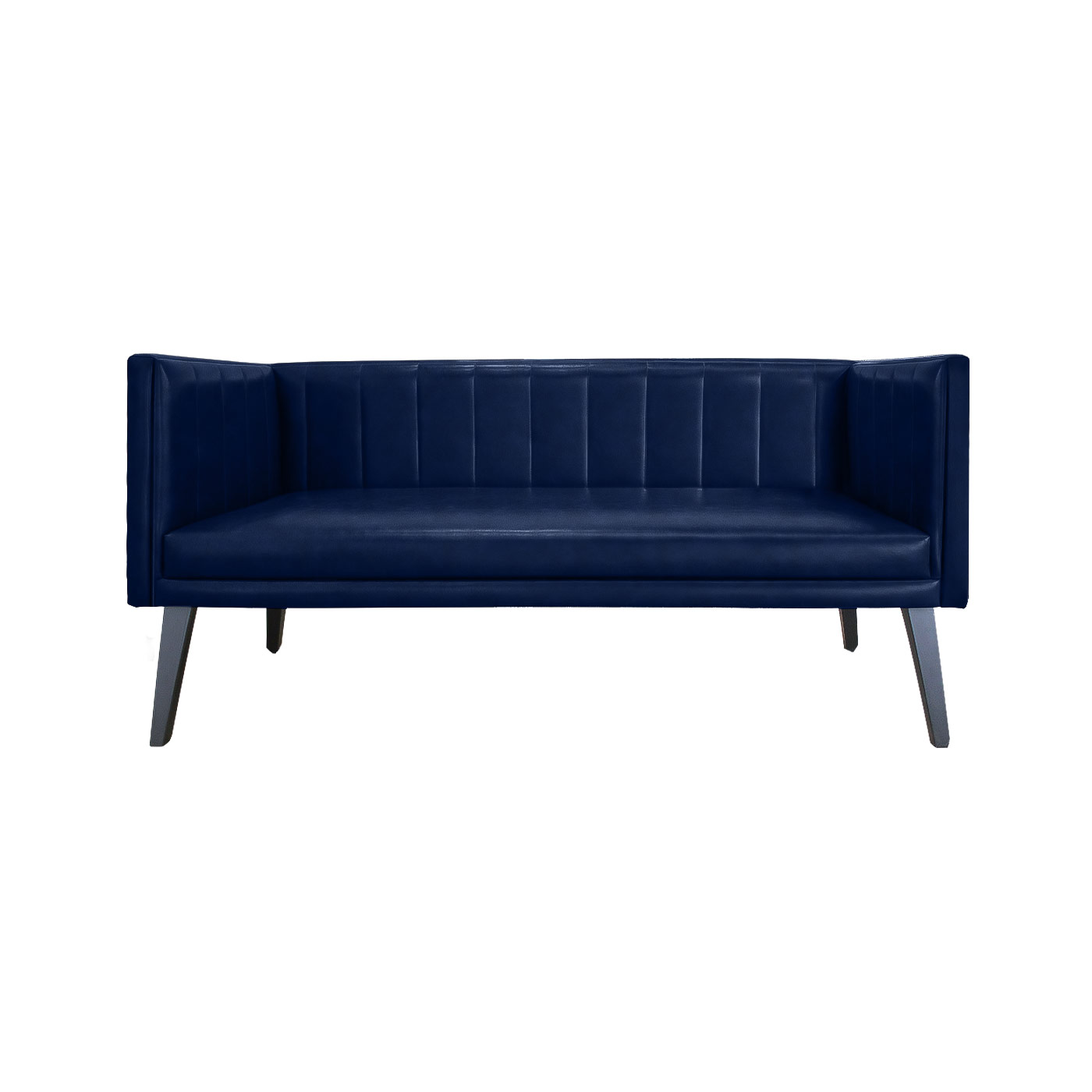 Melrose Faux Leather Ebony Double Sofa