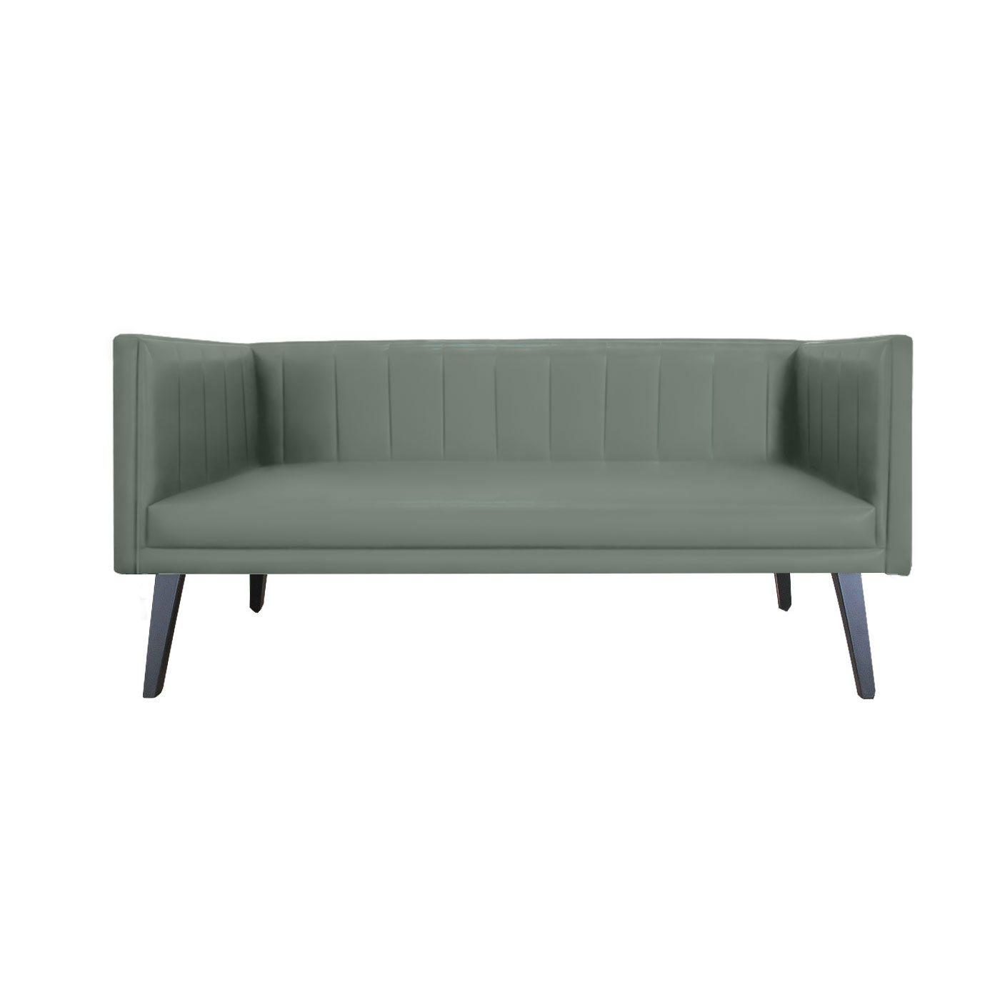 Melrose Faux Leather Ebony Double Sofa
