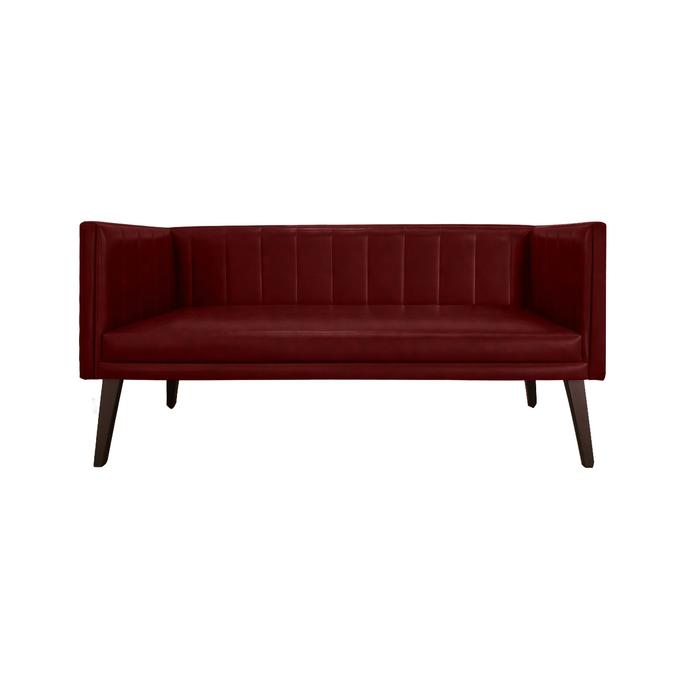 Melrose Faux Leather Dark Double Sofa