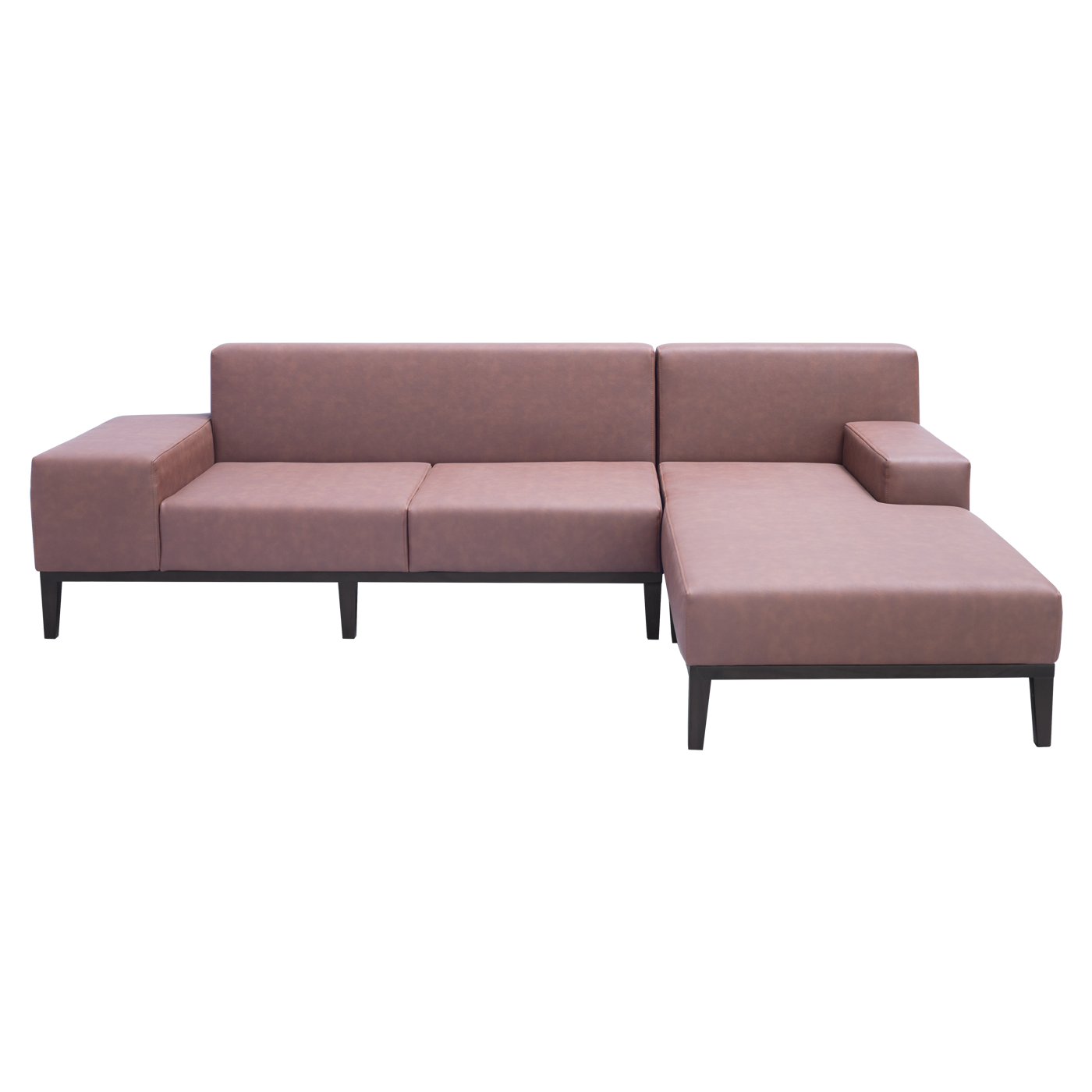Soho Faux Leather Ebony Sofa