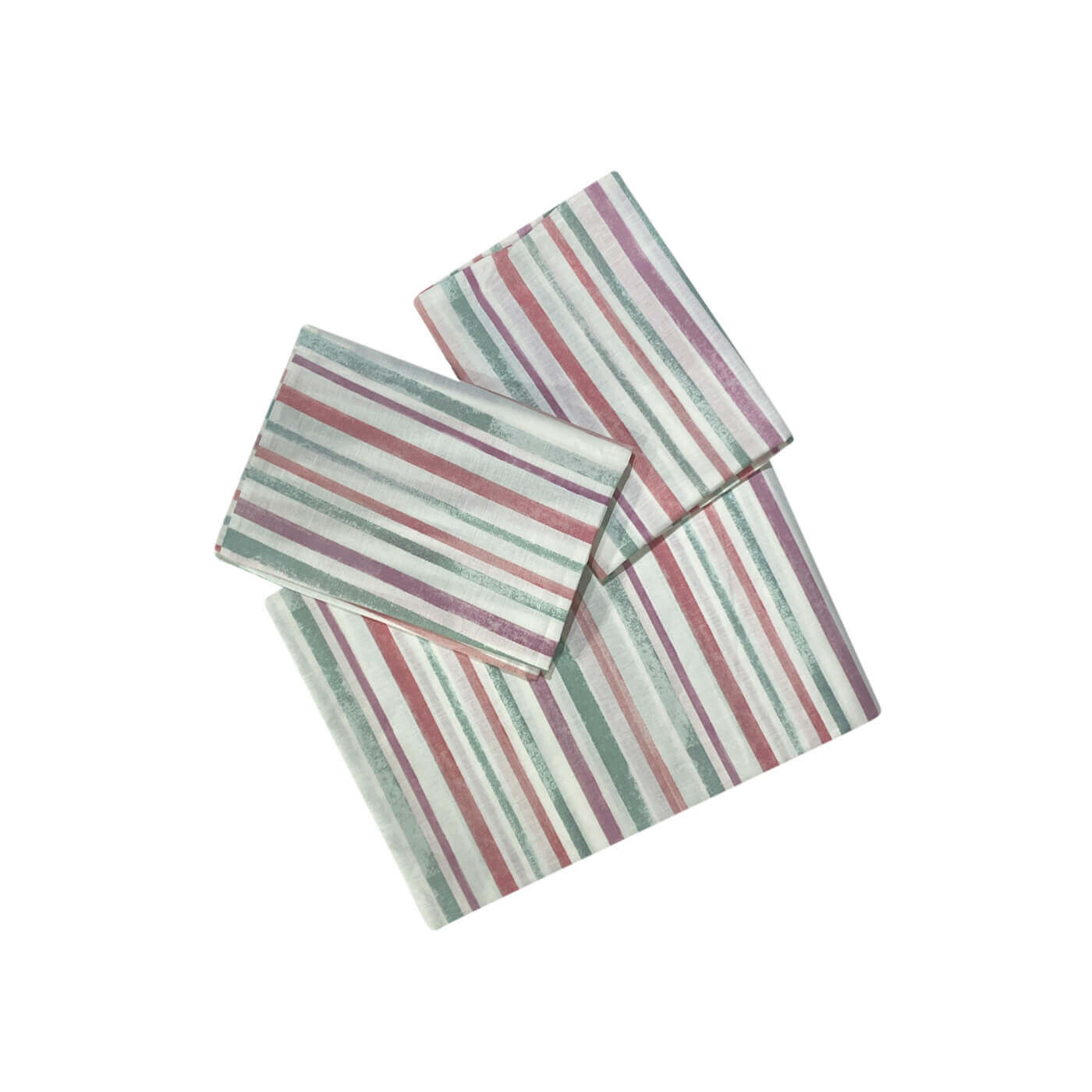 Pink Green Paintstrip​ Bedsheet​