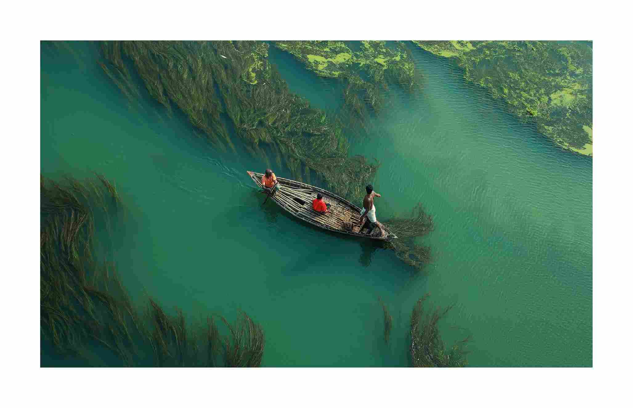 Fishermen in Teal Waters Two