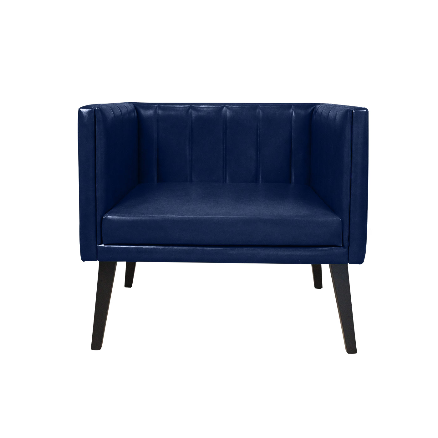 Melrose Faux Leather Ebony Single Sofa
