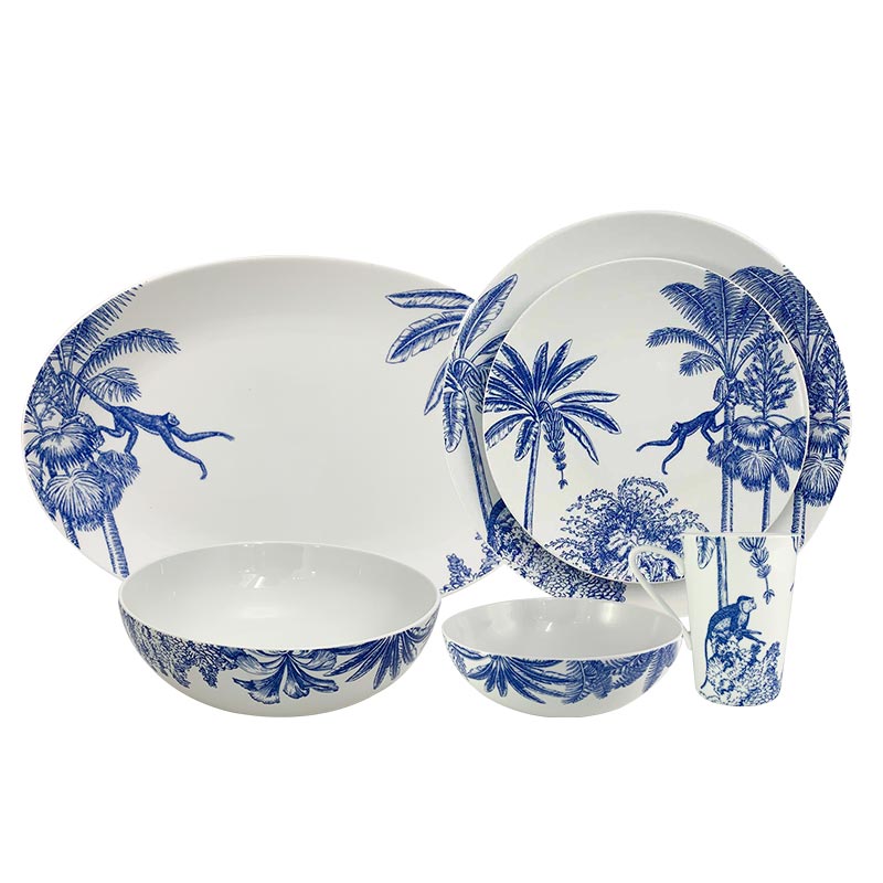 Tropisk Monkey Ceramic Dinner Set