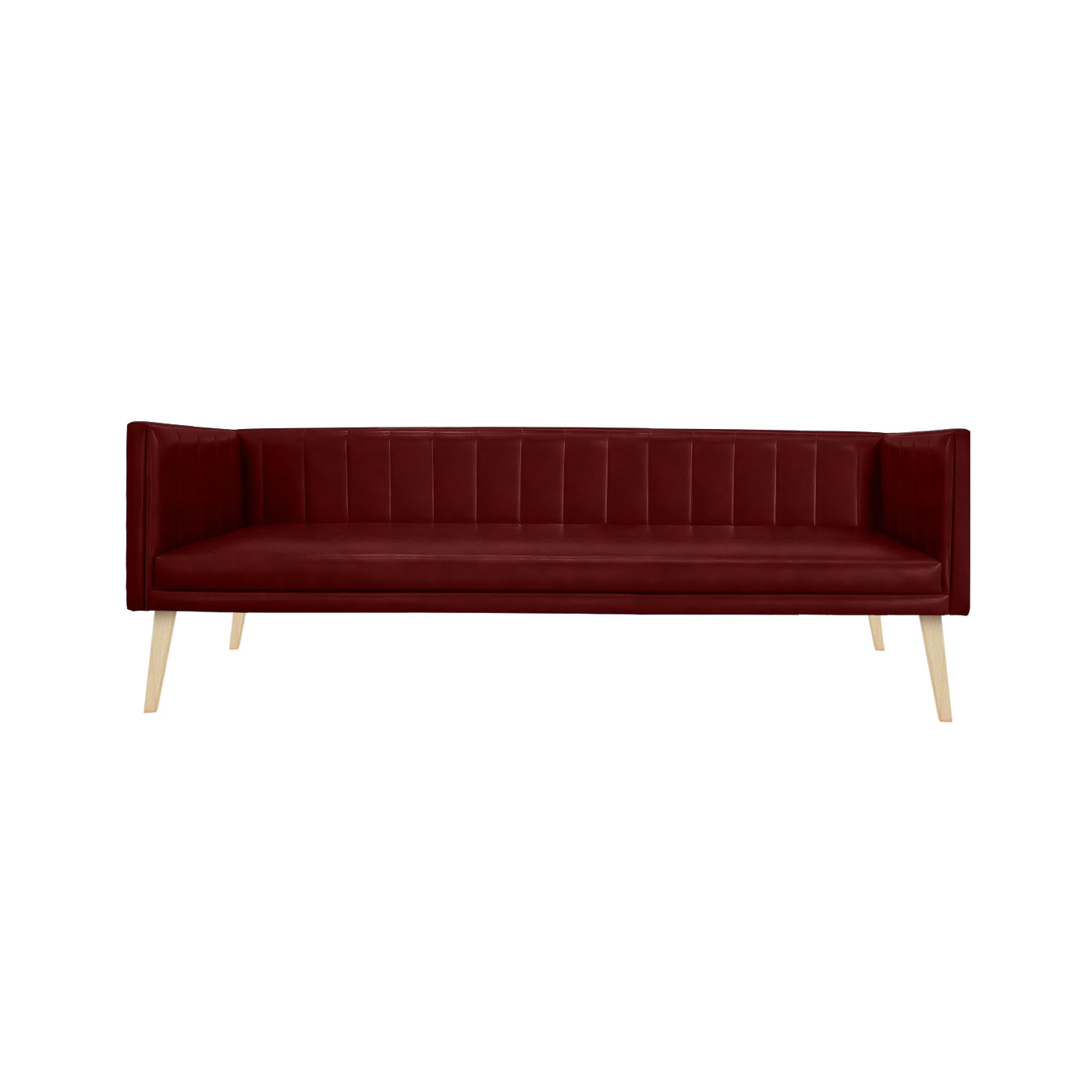 Melrose Faux Leather Light Three Seater Sofa