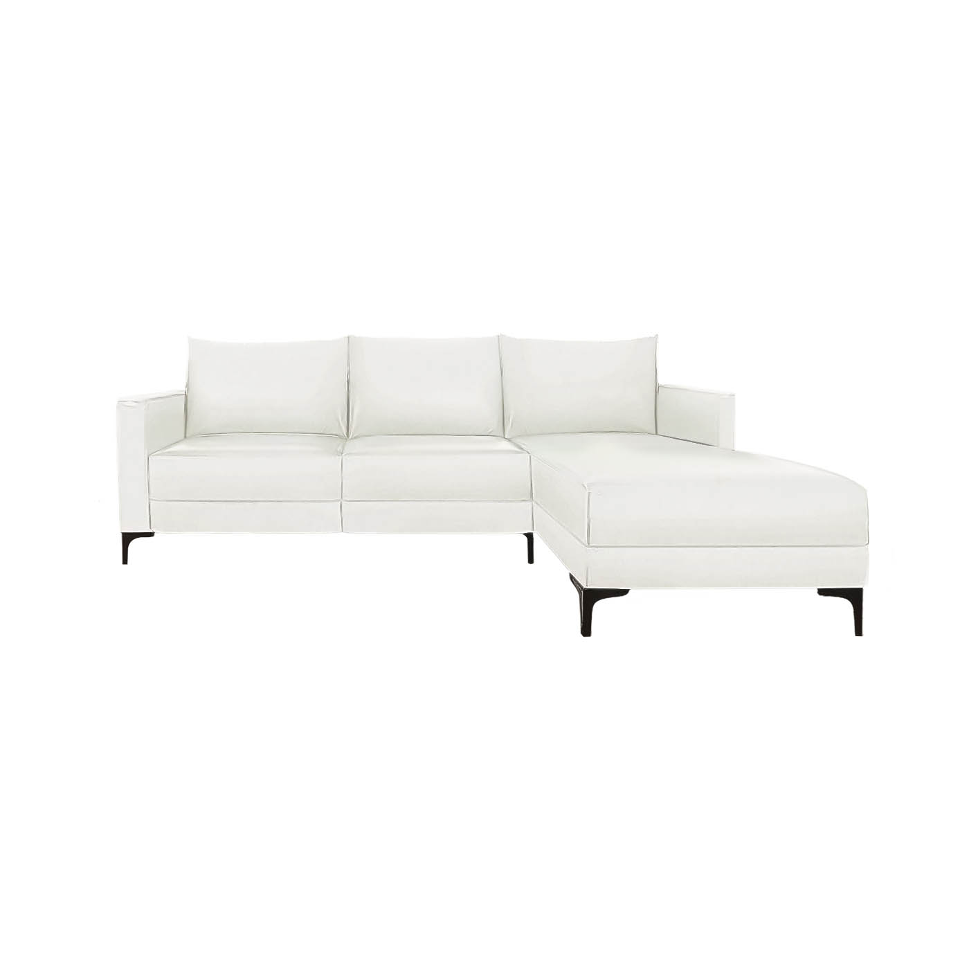 Smithfield Faux Leather Sofa & Chaise (Left)