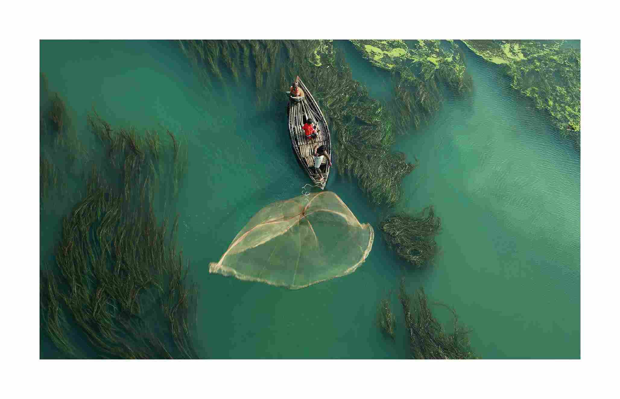 Fishermen in Teal Waters One