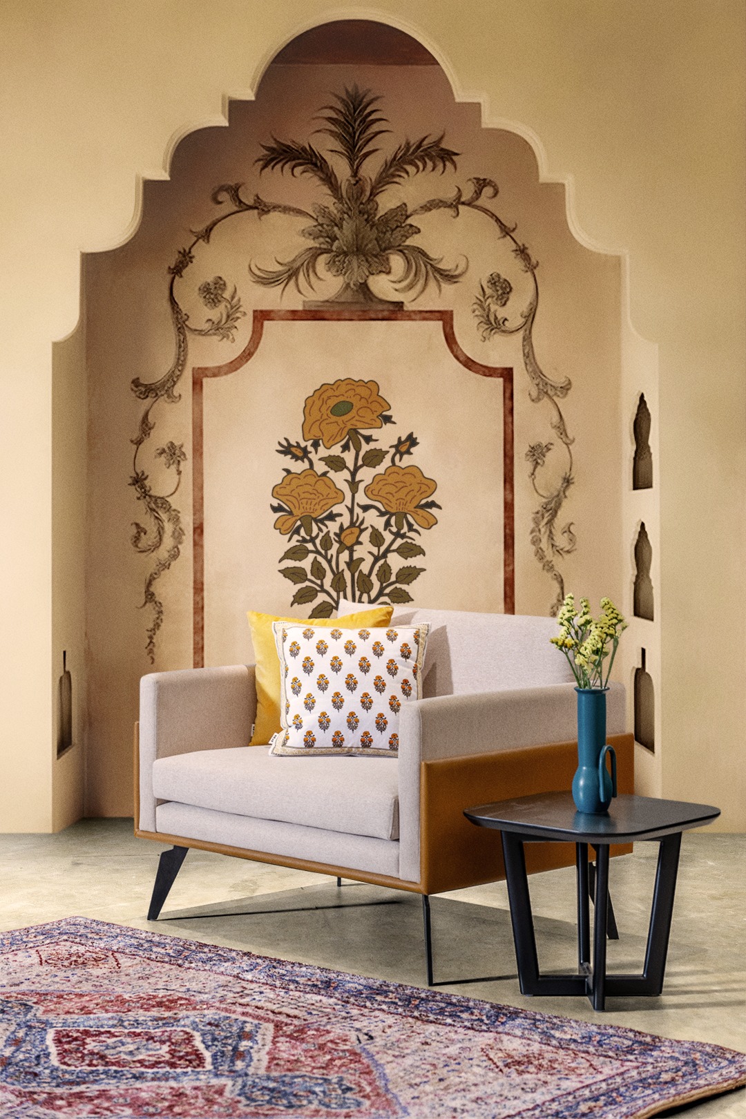 Gulmohar Yellow Cushion