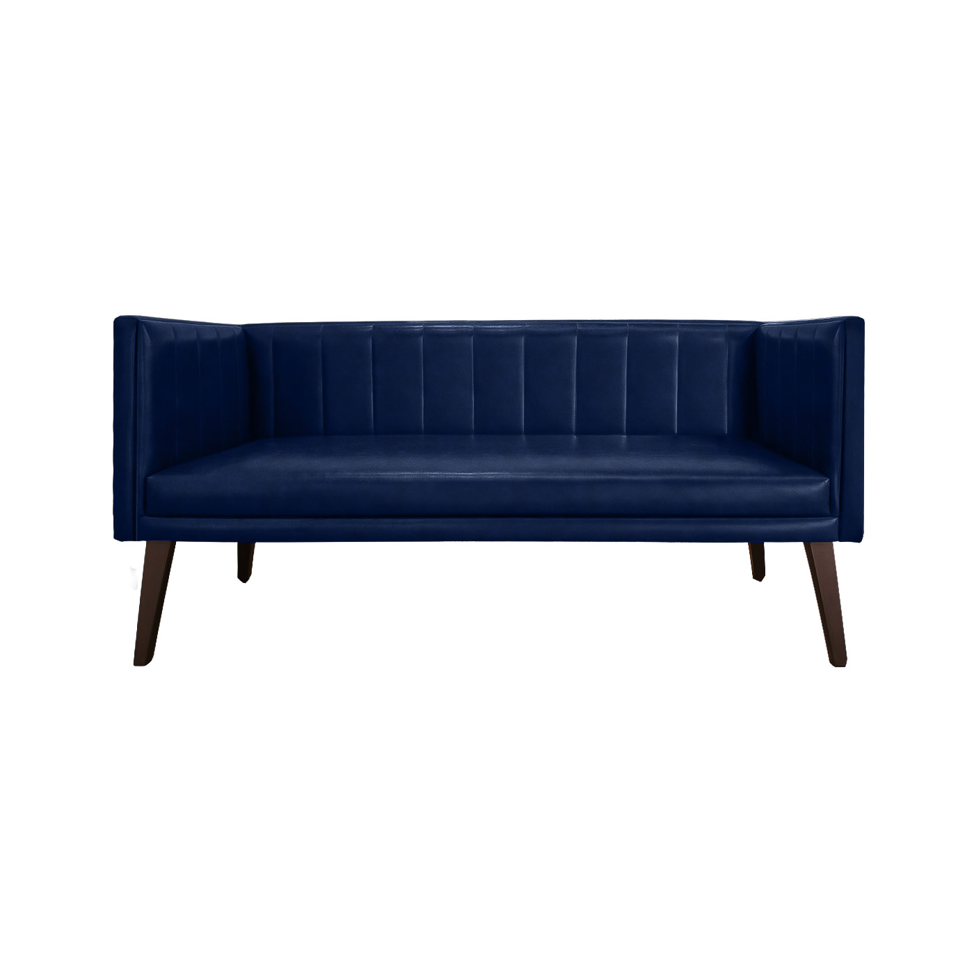 Melrose Faux Leather Dark Double Sofa